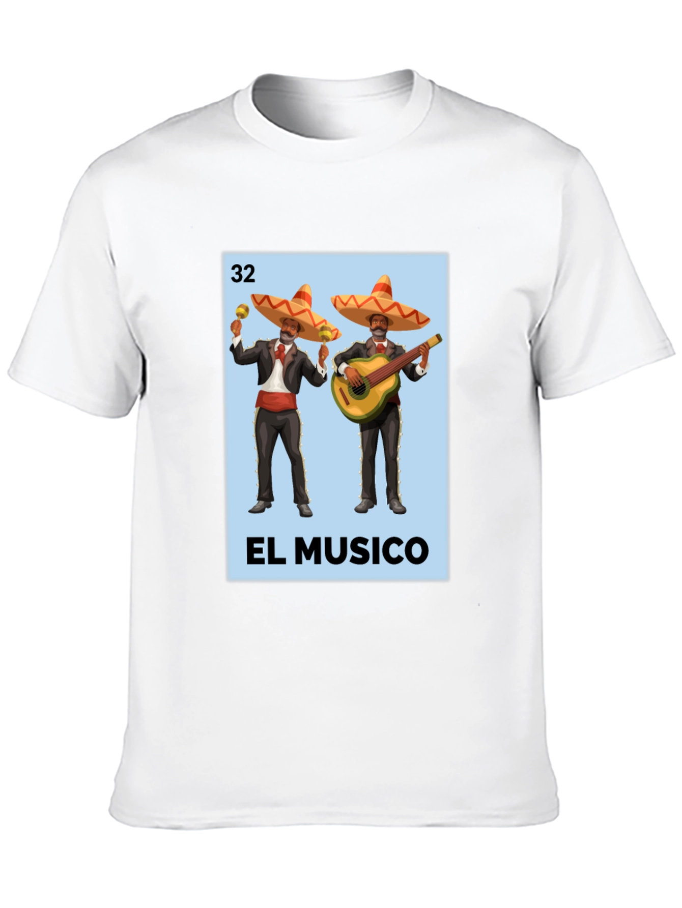 El Musico Loteria T-Shirt - Black Cotton Tee