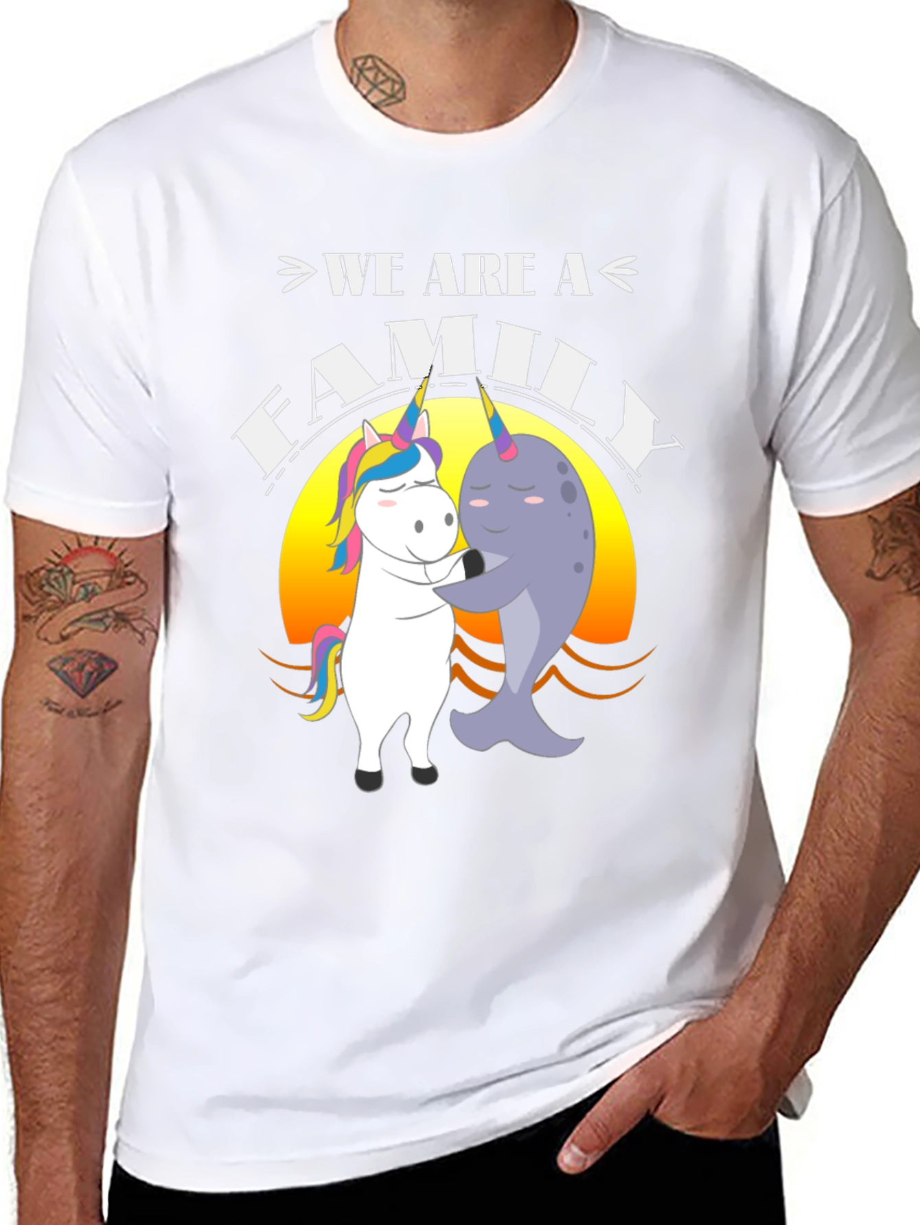 Unicorn Narwhal Family T-Shirt