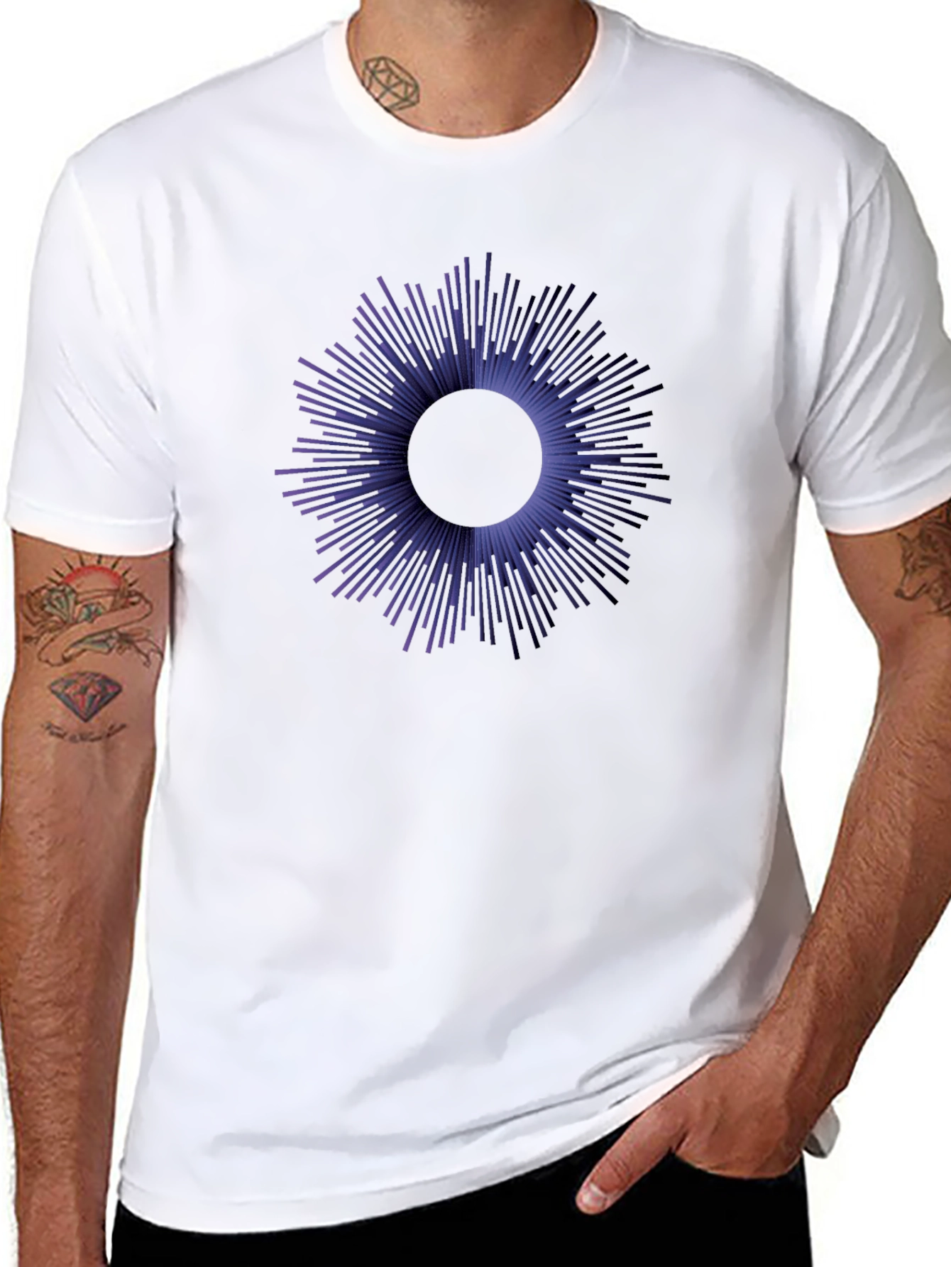 Abstract Burst Graphic Tee - Modern Style Soft Cotton