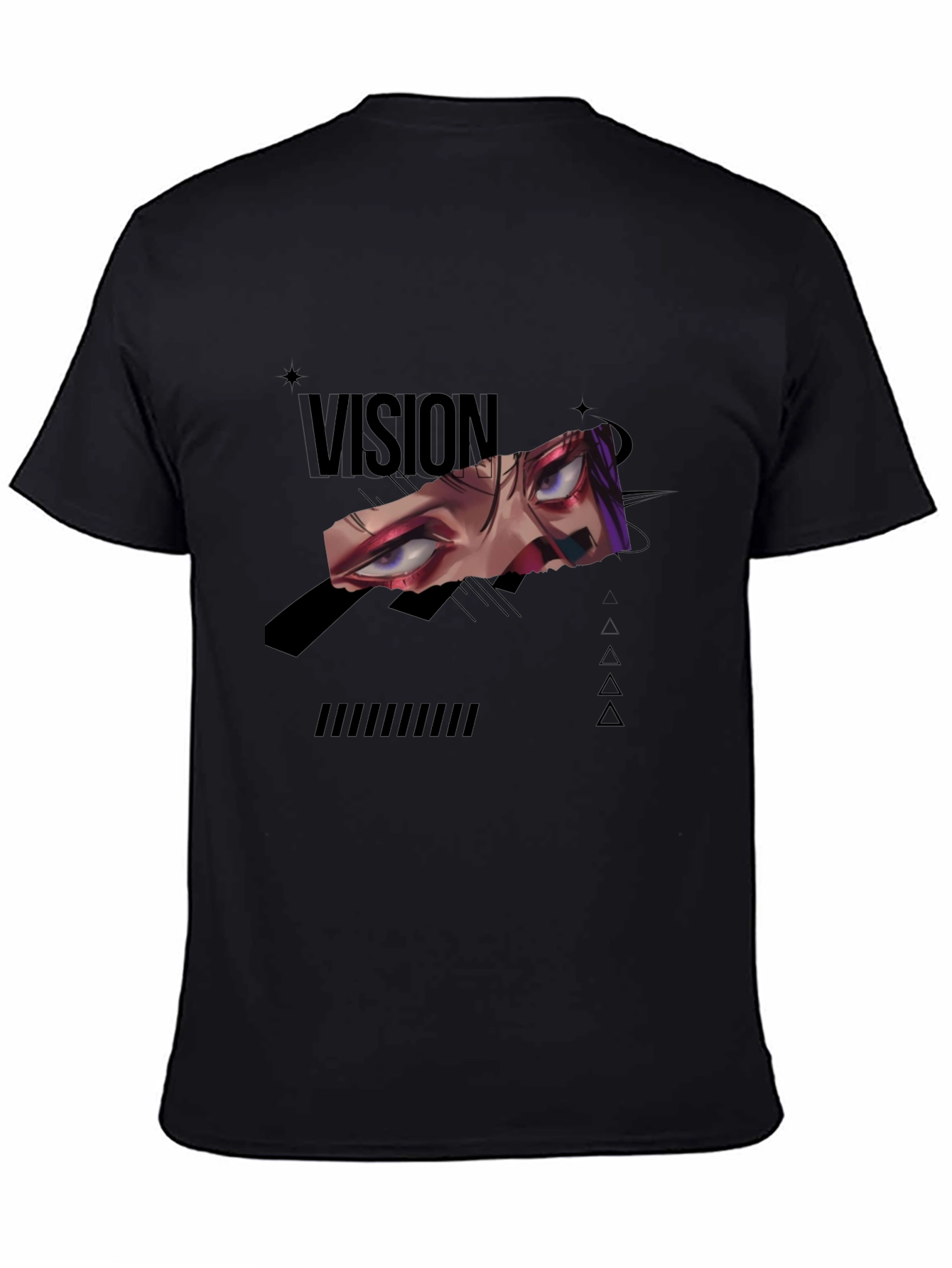 Vision Graphic Tee - Edgy Anime Style