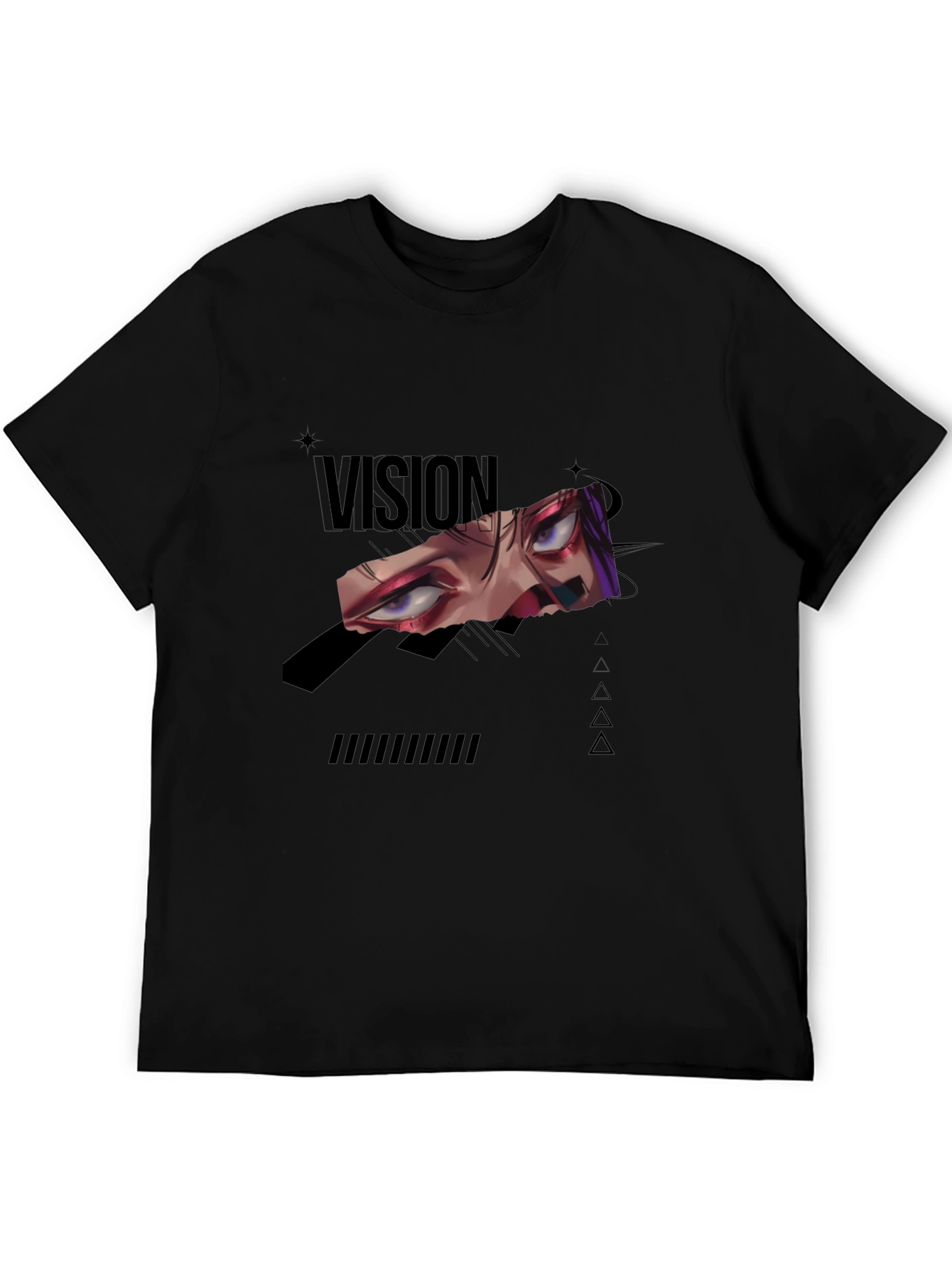 Vision Graphic Tee - Edgy Anime Style