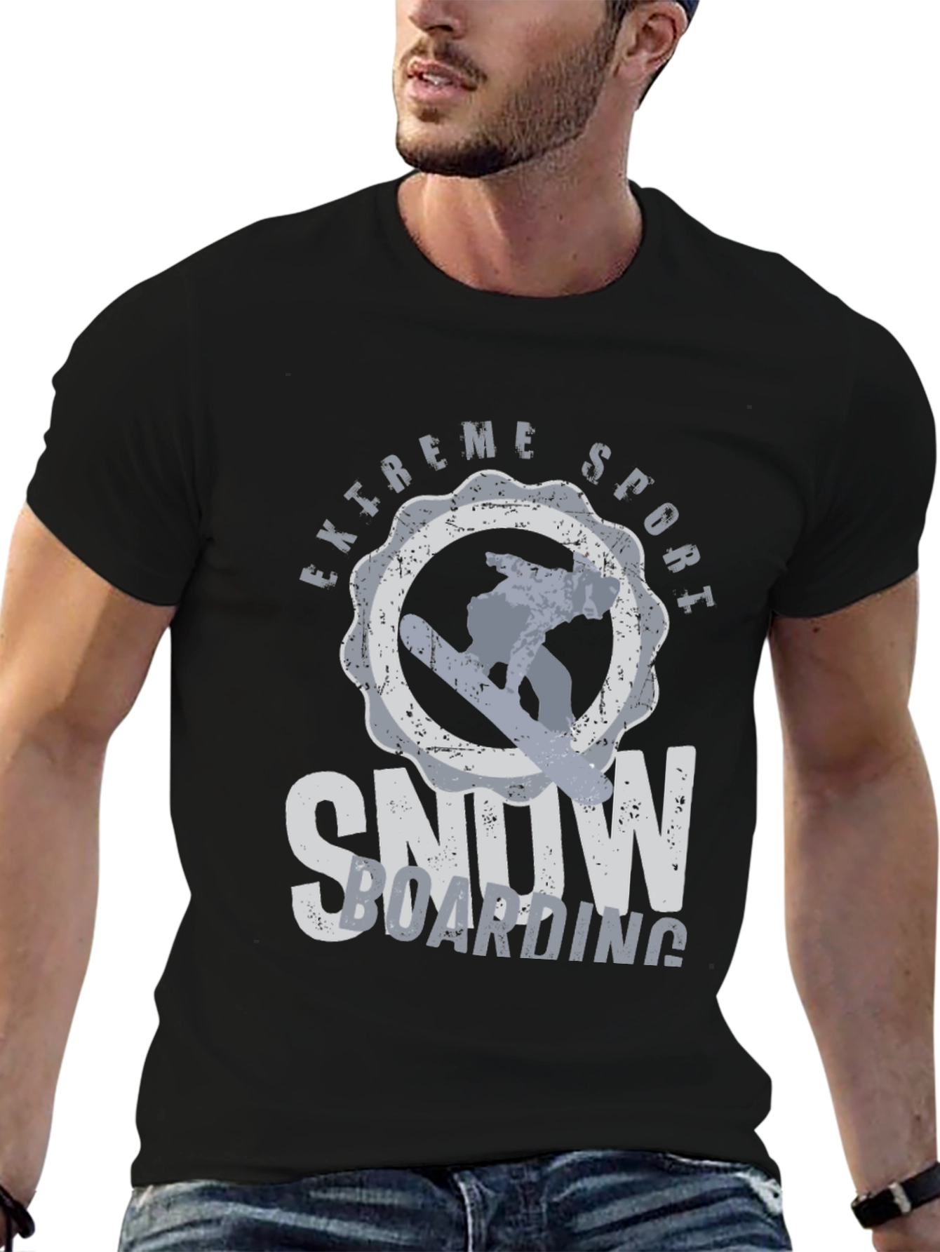 Extreme Sports Snowboarding T-Shirt - Black