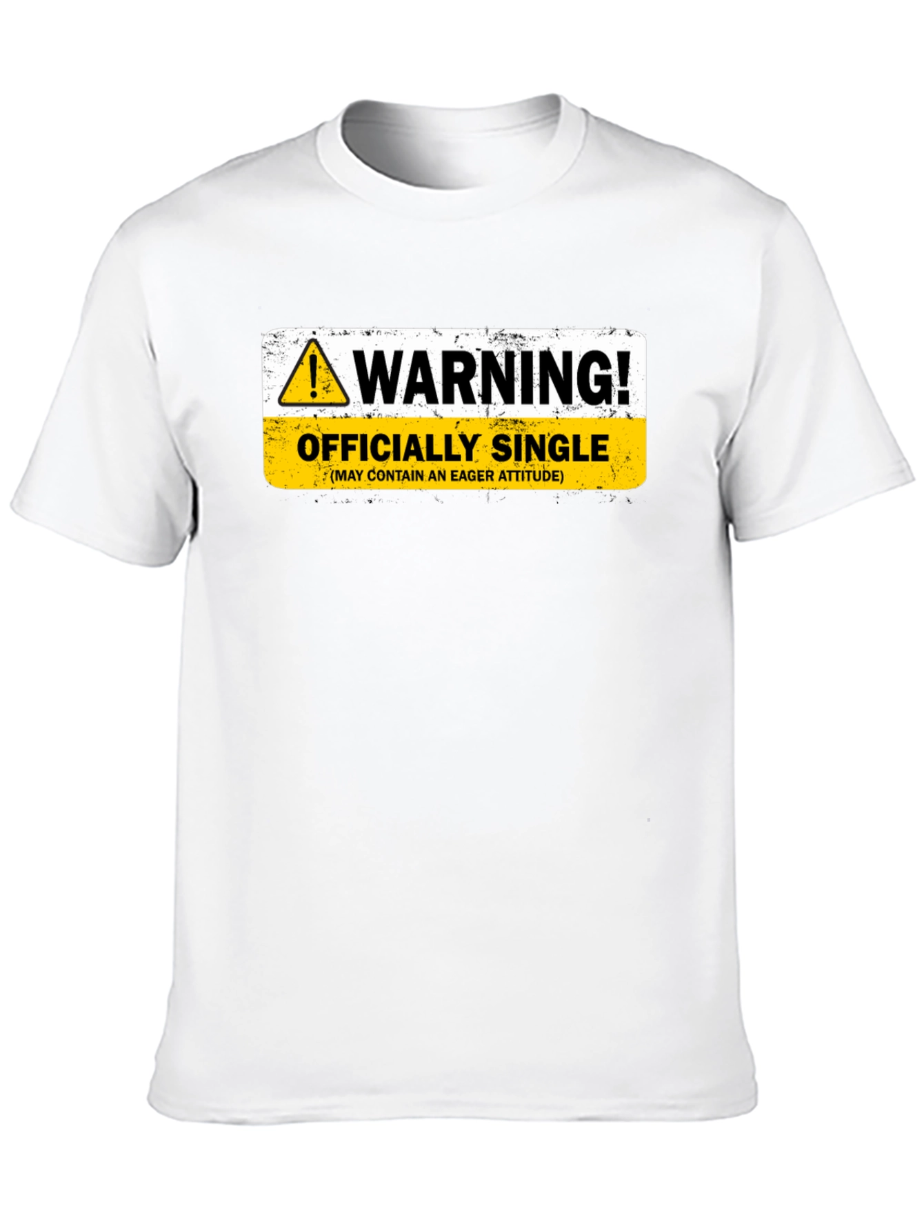Warning Officially Single Black T-Shirt