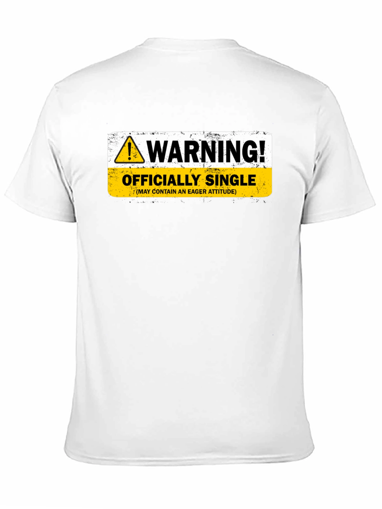Warning Officially Single Black T-Shirt
