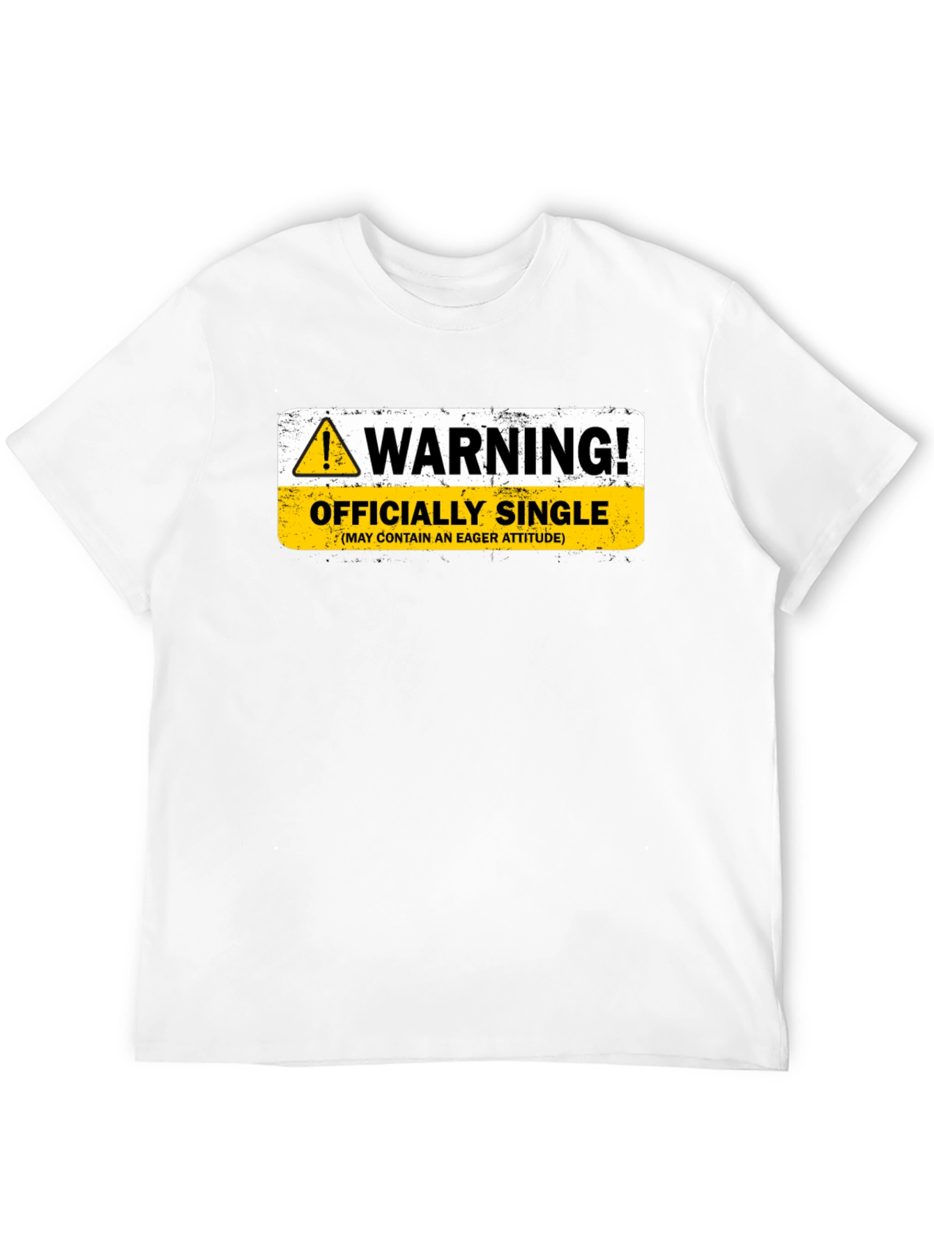 Warning Officially Single Black T-Shirt
