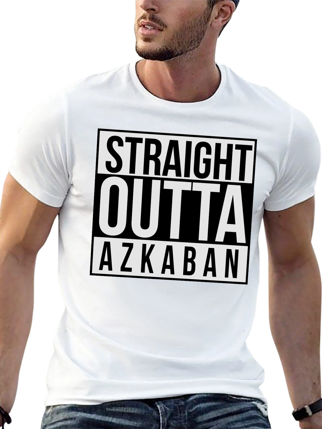 Straight Outta Azkaban Black Graphic Tee