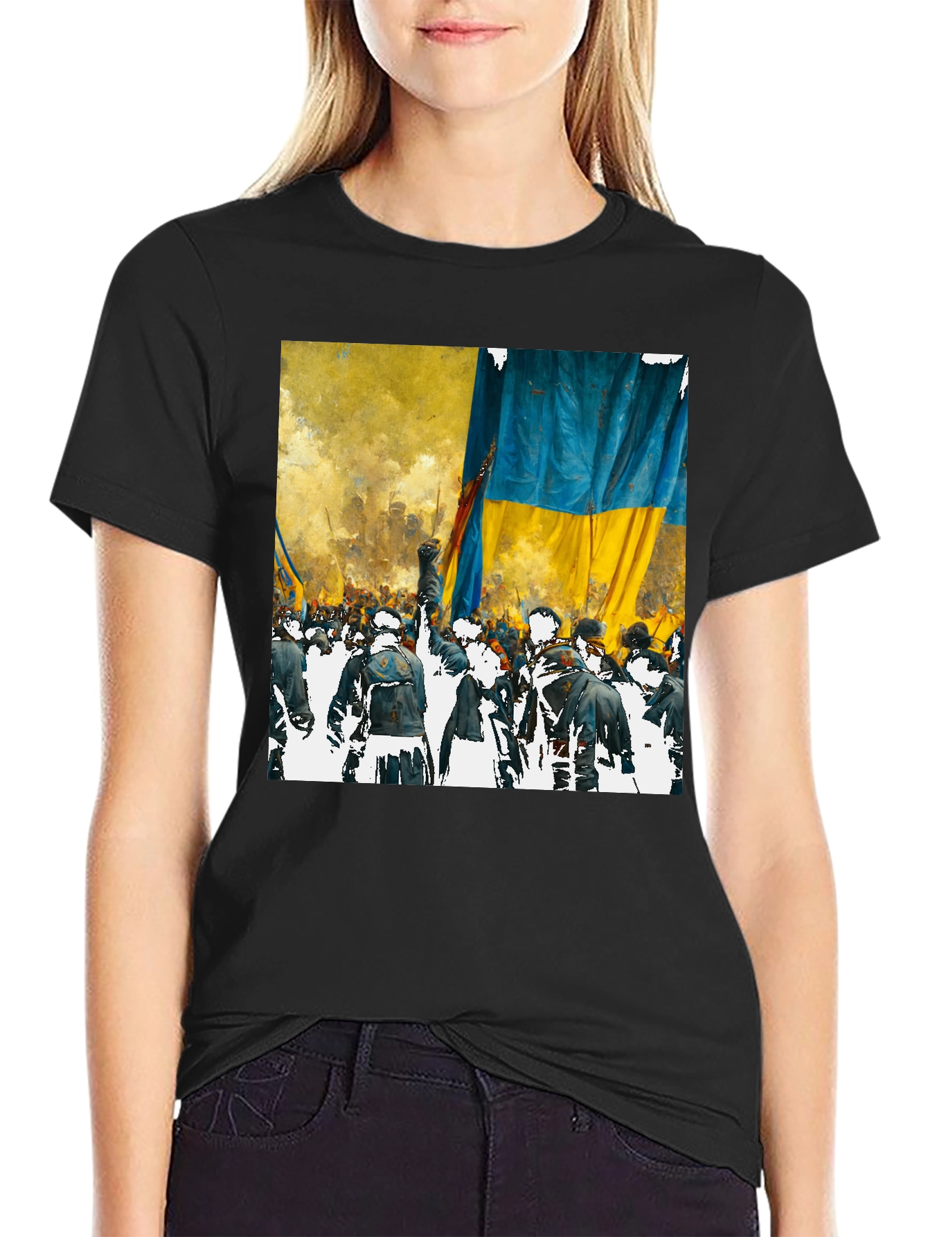 Ukraine Flag Protest Graphic Tee