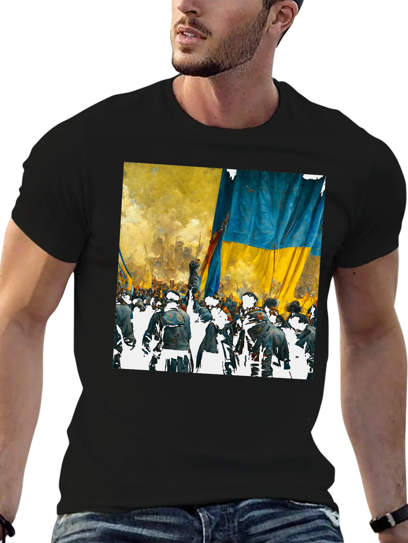 Ukraine Flag Protest Graphic Tee