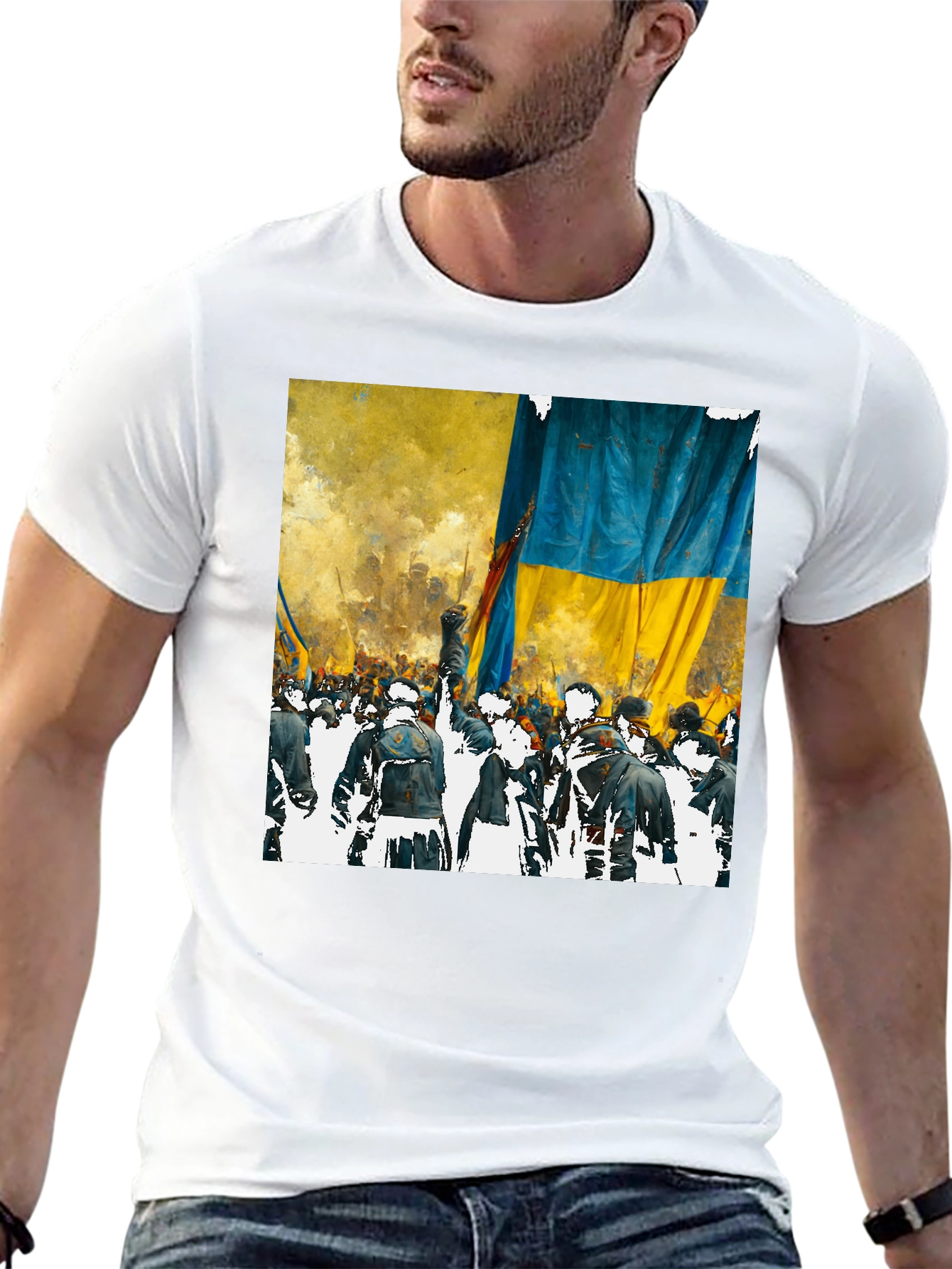 Ukraine Flag Protest Graphic Tee
