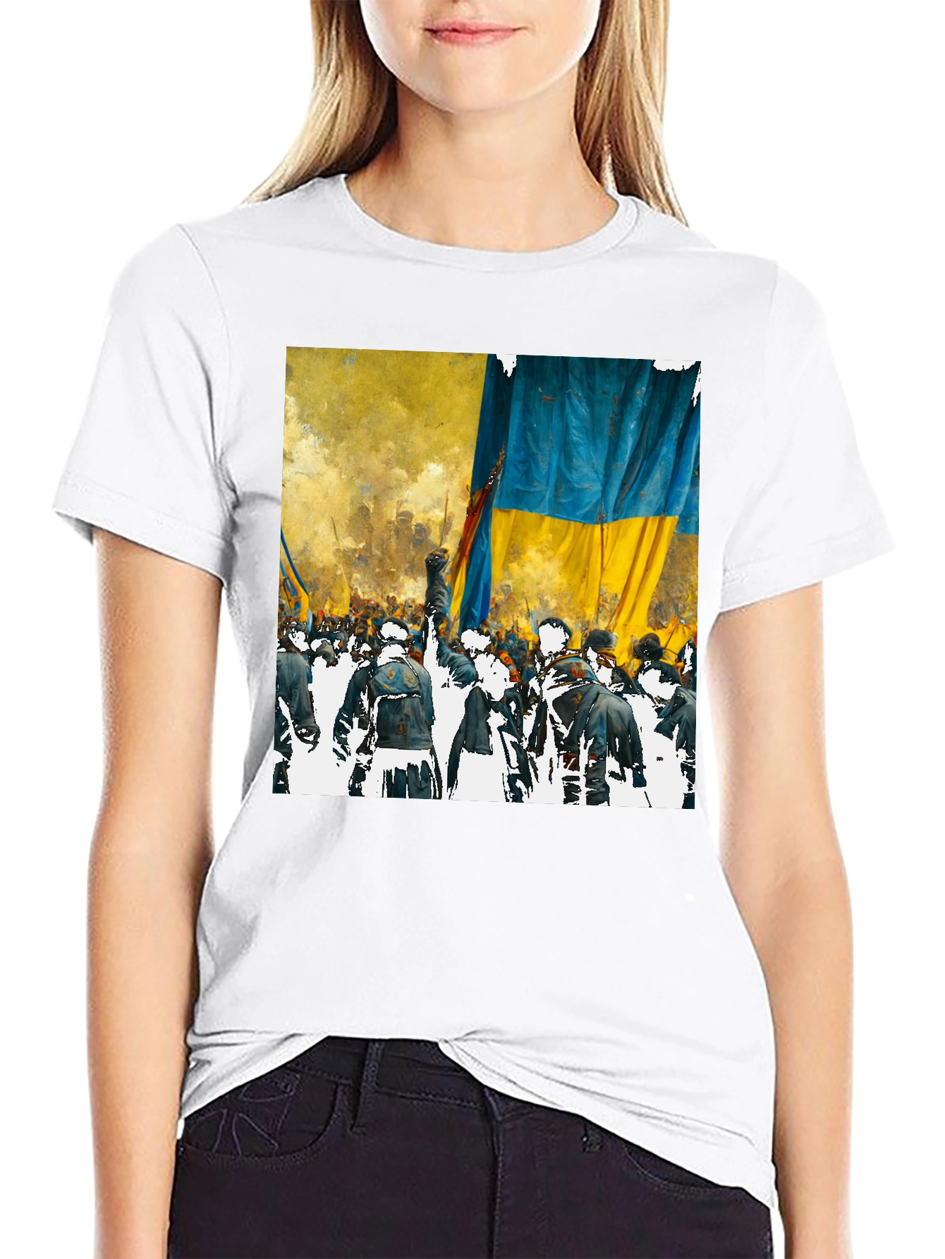 Ukraine Flag Protest Graphic Tee
