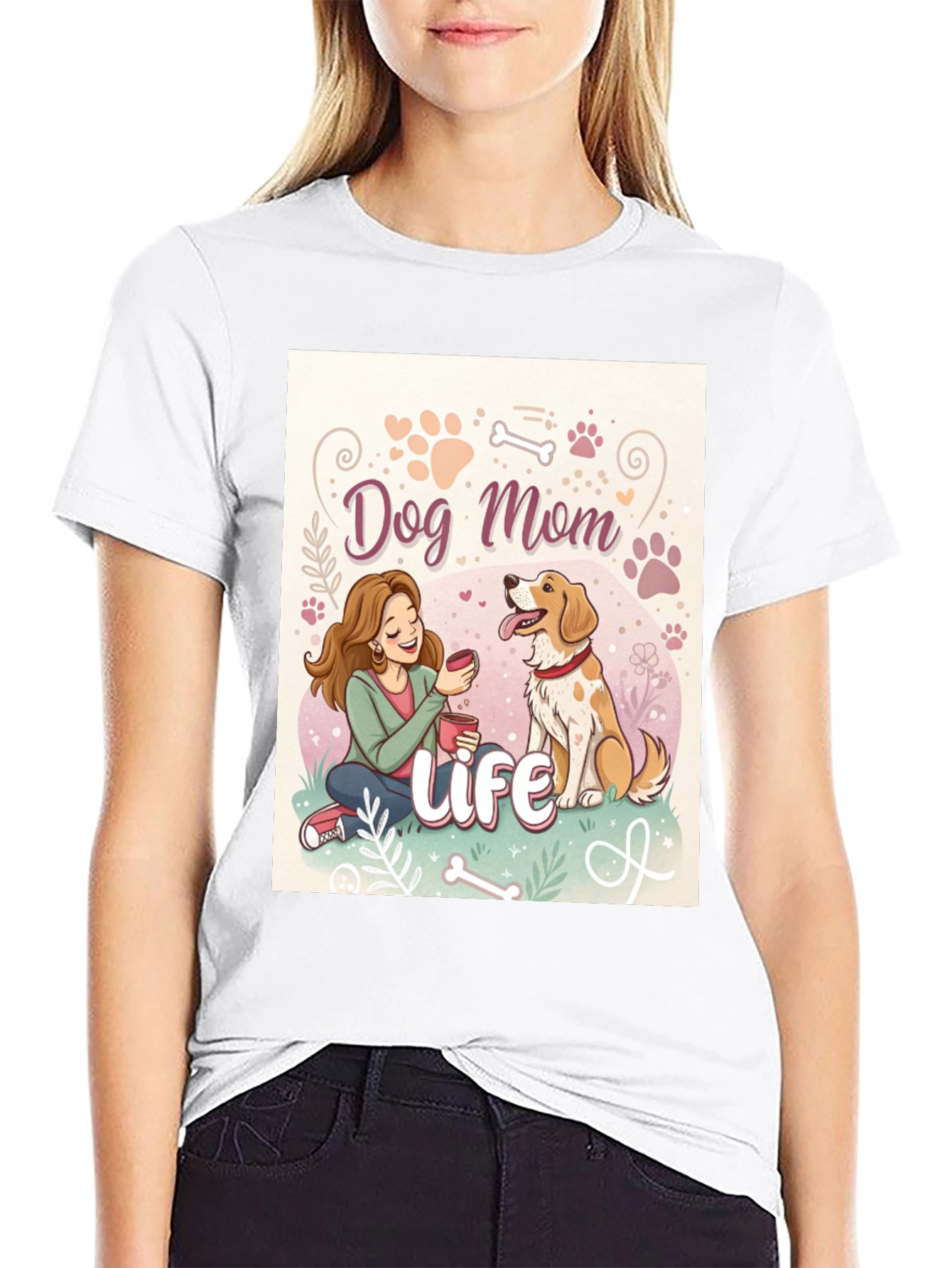 Dog Mom Life T-Shirt - Cute Pet Lover Tee