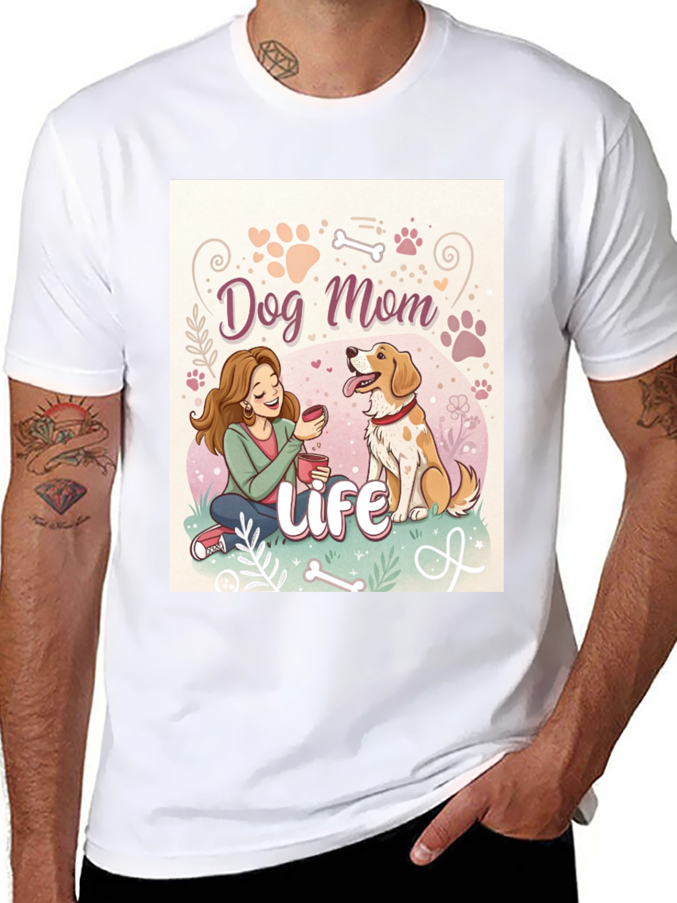 Dog Mom Life T-Shirt - Cute Pet Lover Tee