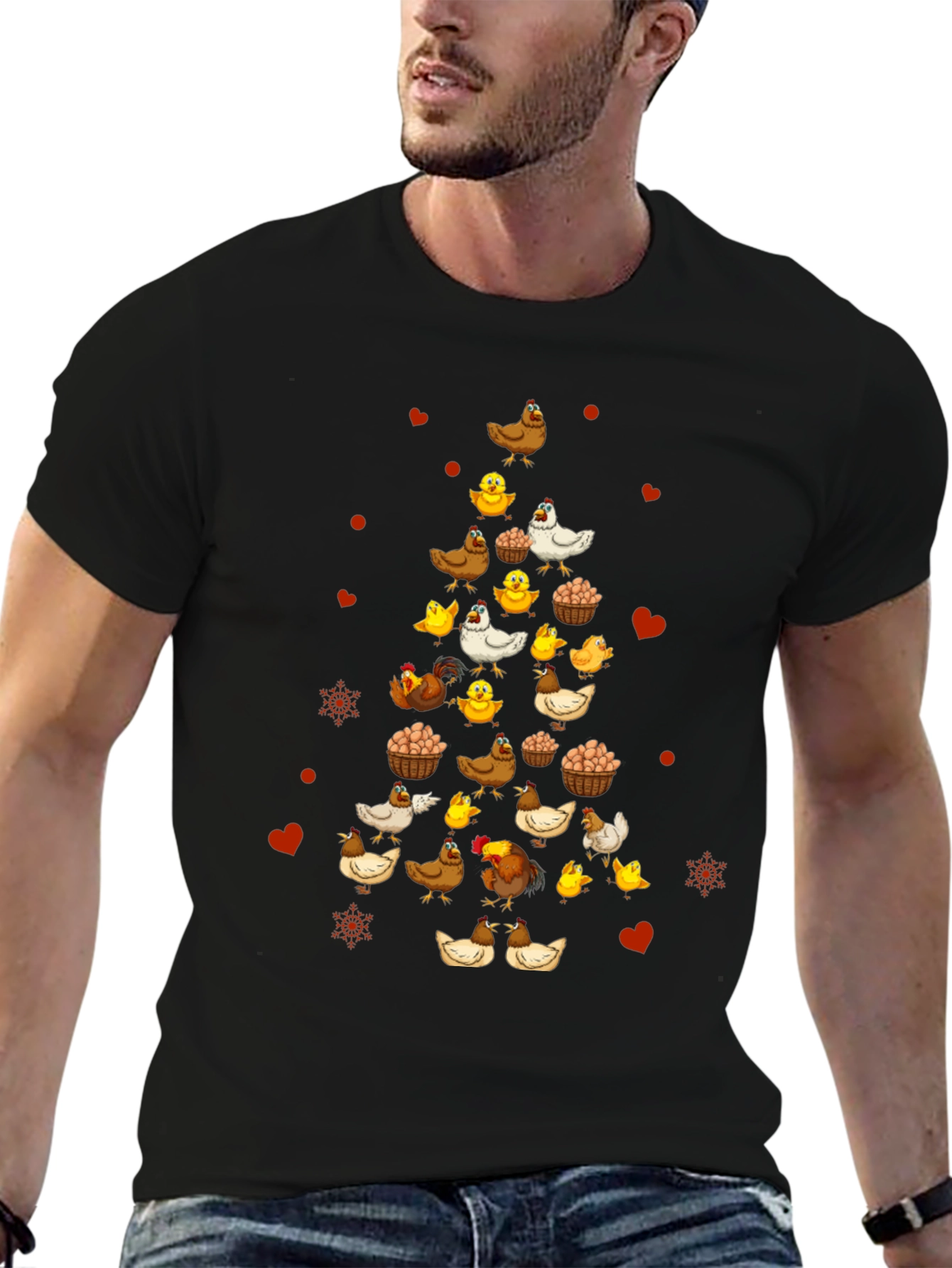 Festive Chicken Christmas Tree T-Shirt