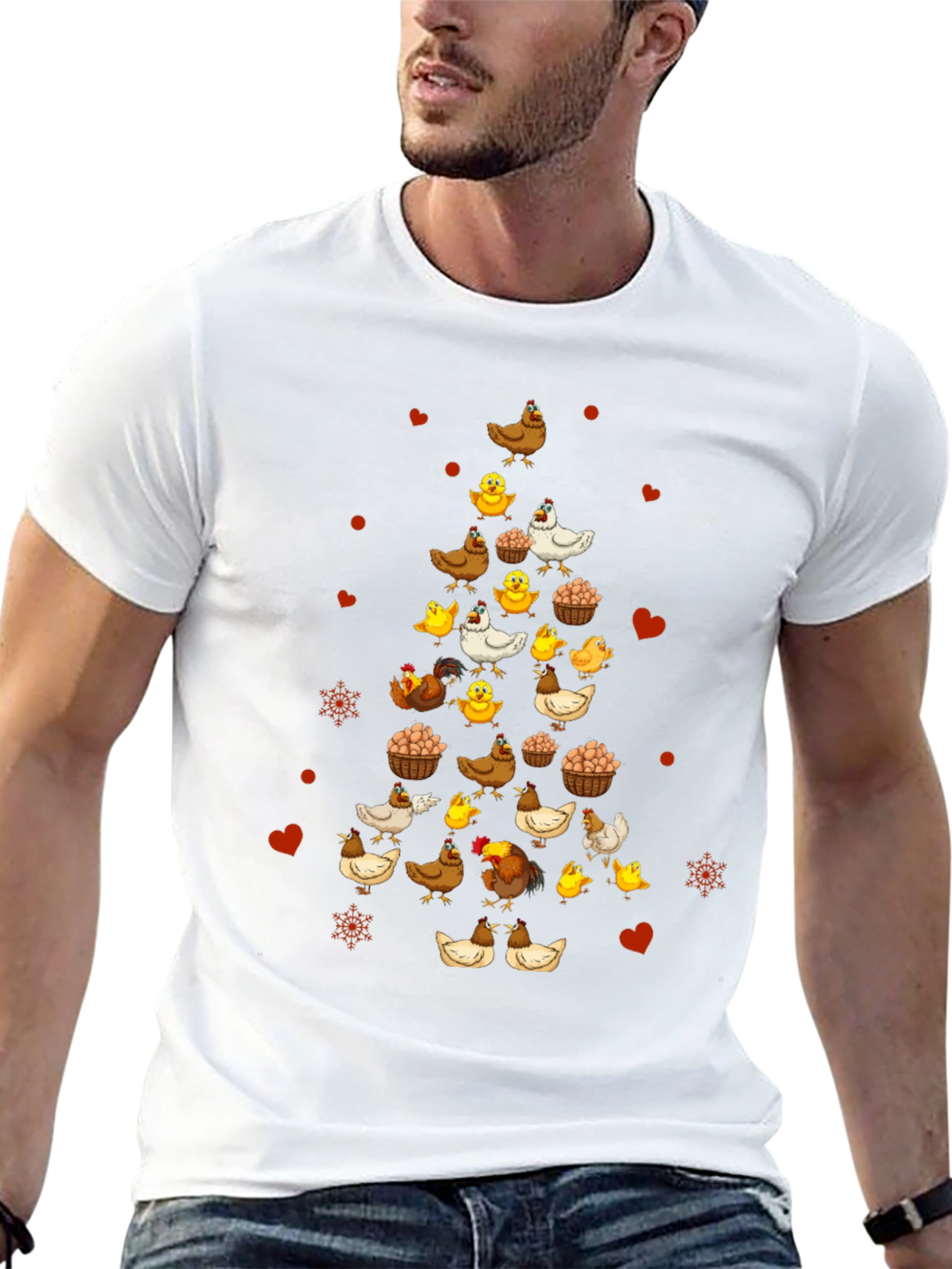 Festive Chicken Christmas Tree T-Shirt