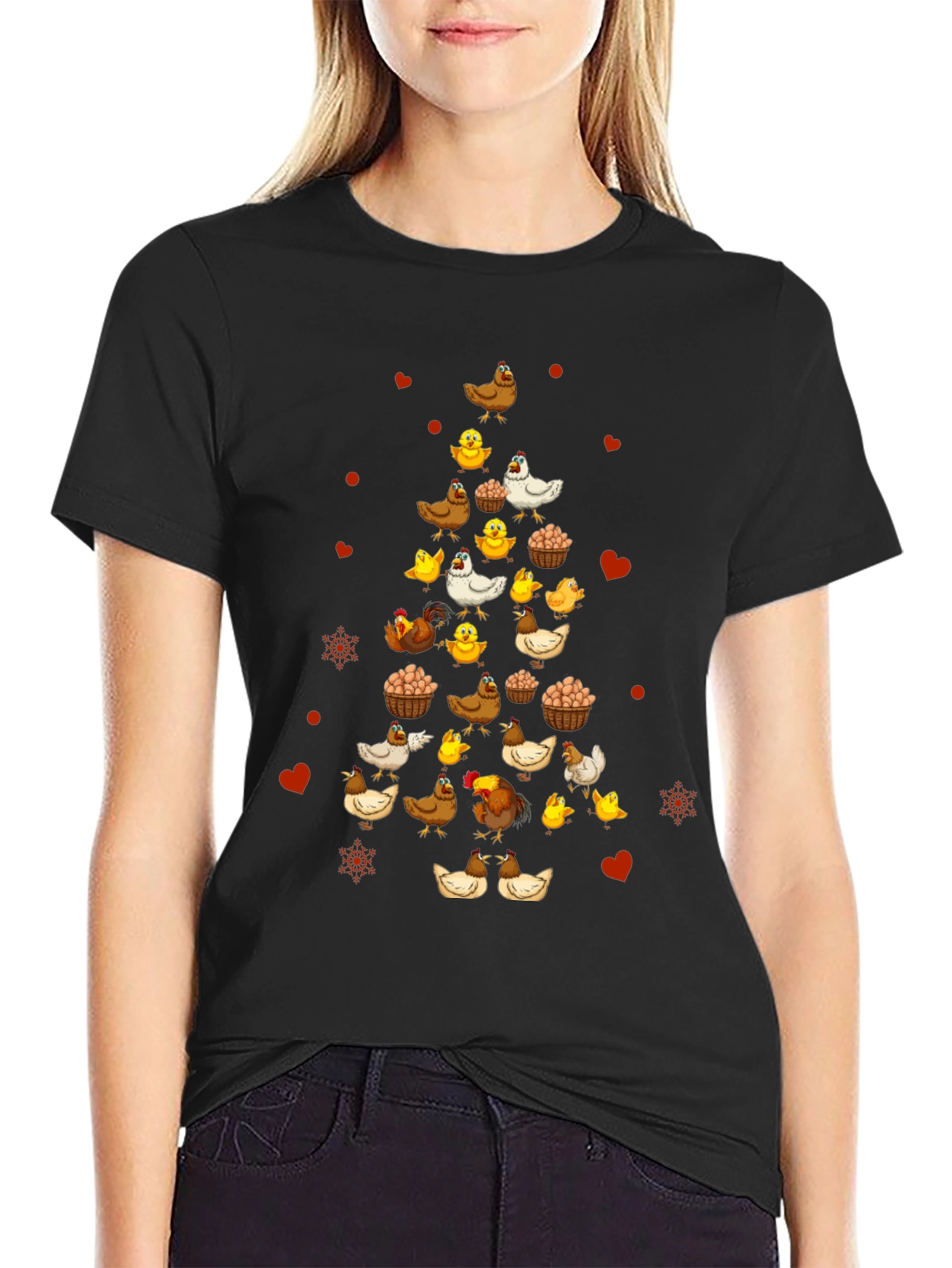 Festive Chicken Christmas Tree T-Shirt