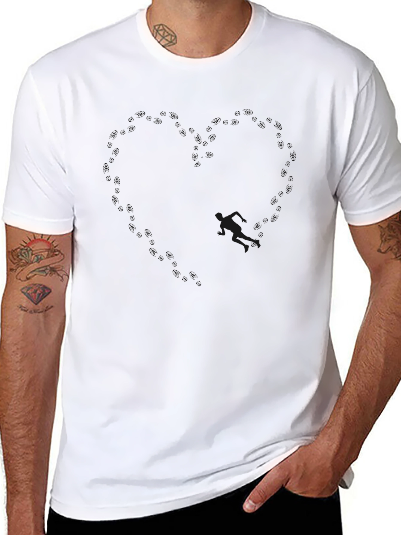 Mens Solid Black Crew Neck T-Shirt