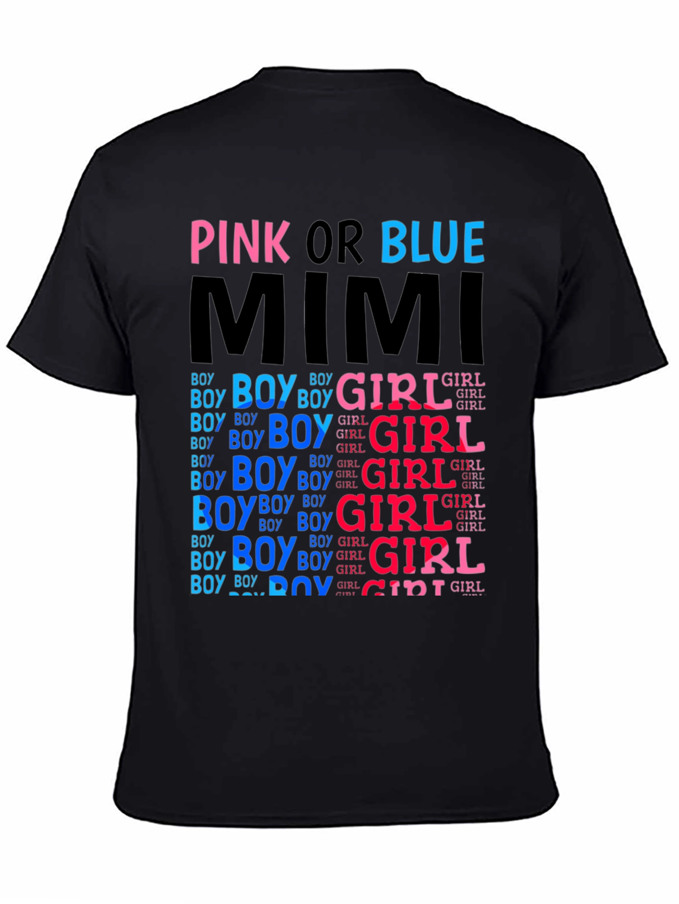 Pink or Blue Gender Reveal T-Shirt - Mimi