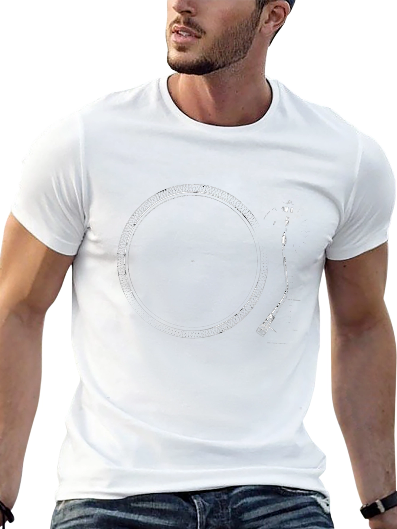 DJ Turntable Graphic Tee - Black