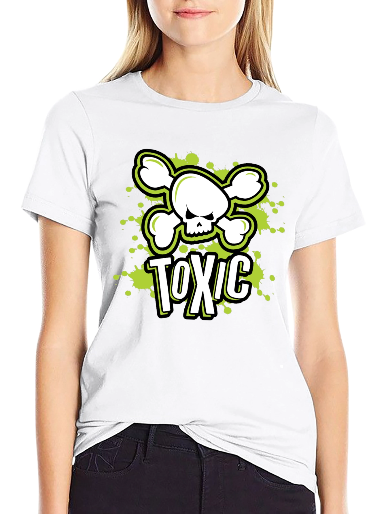 Toxic Skull Graphic Tee - Mens Black T-Shirt