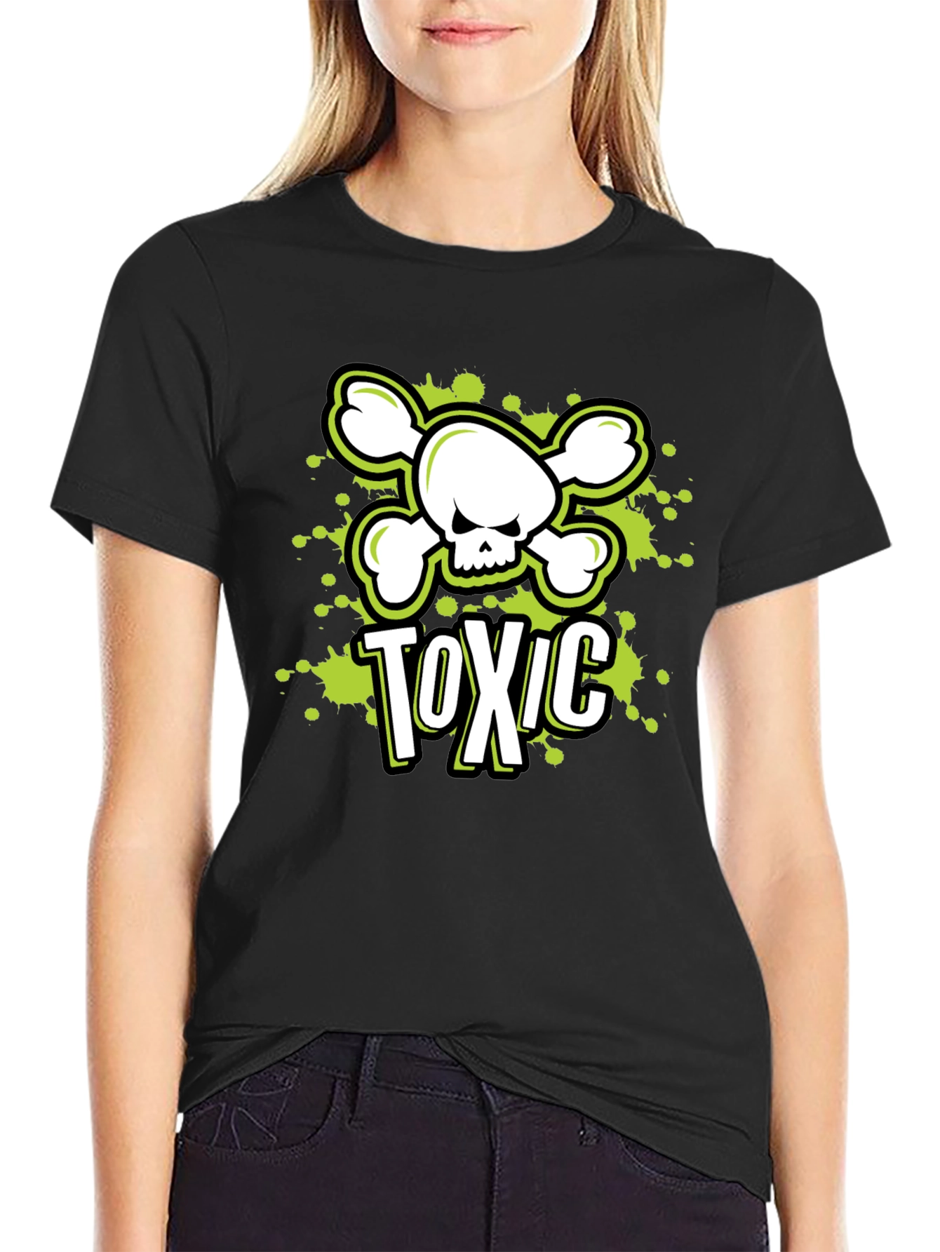 Toxic Skull Graphic Tee - Mens Black T-Shirt