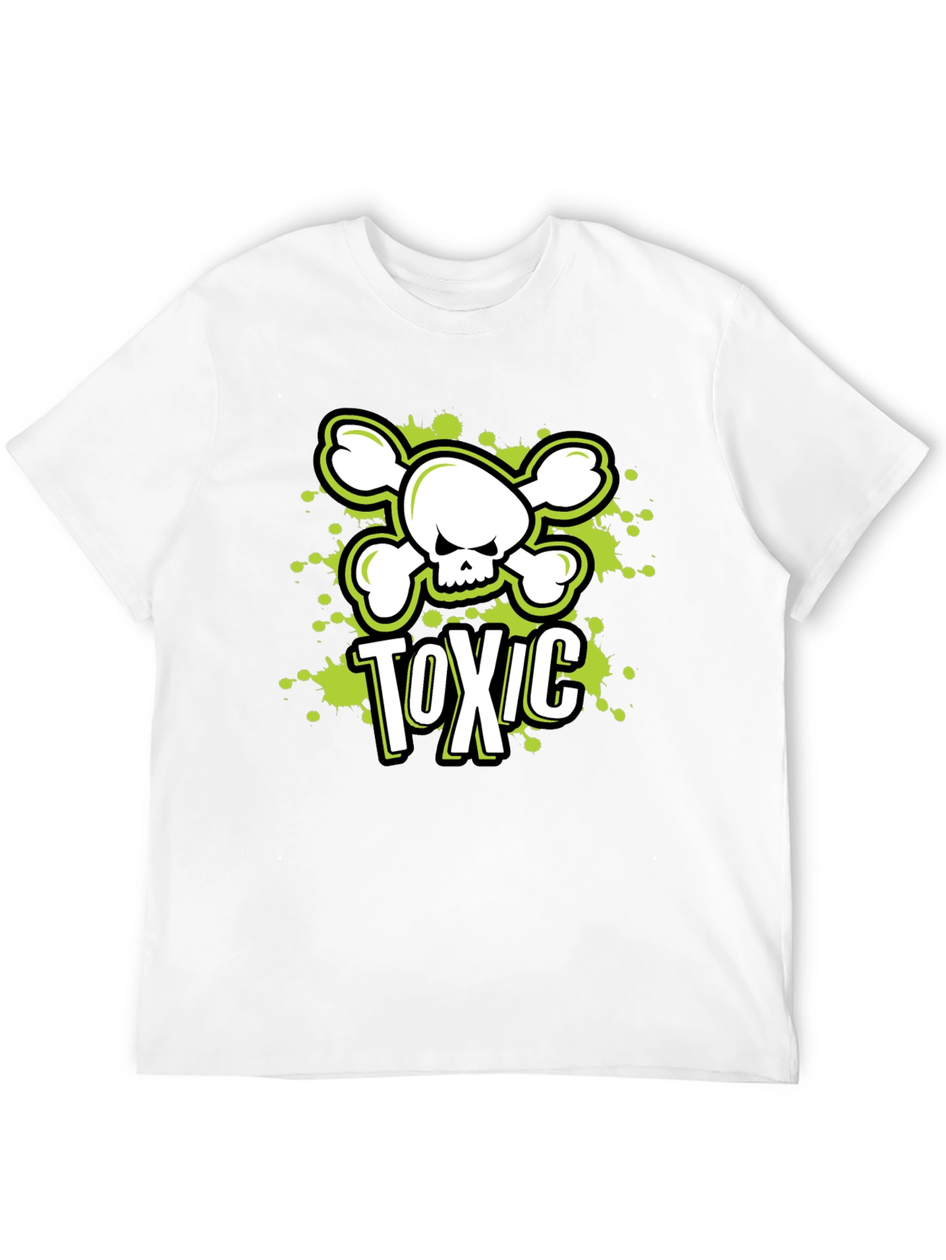 Toxic Skull Graphic Tee - Mens Black T-Shirt