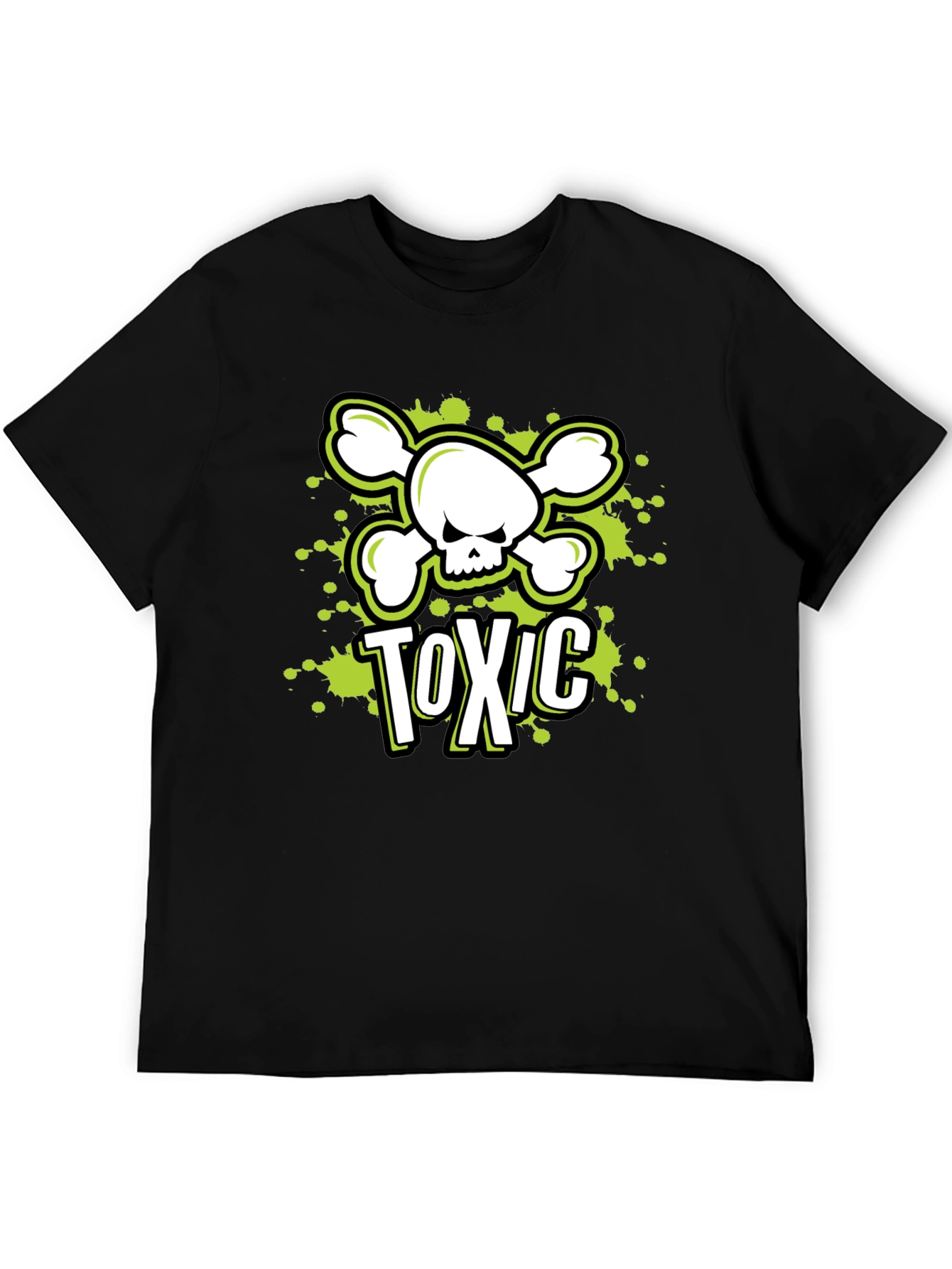 Toxic Skull Graphic Tee - Mens Black T-Shirt