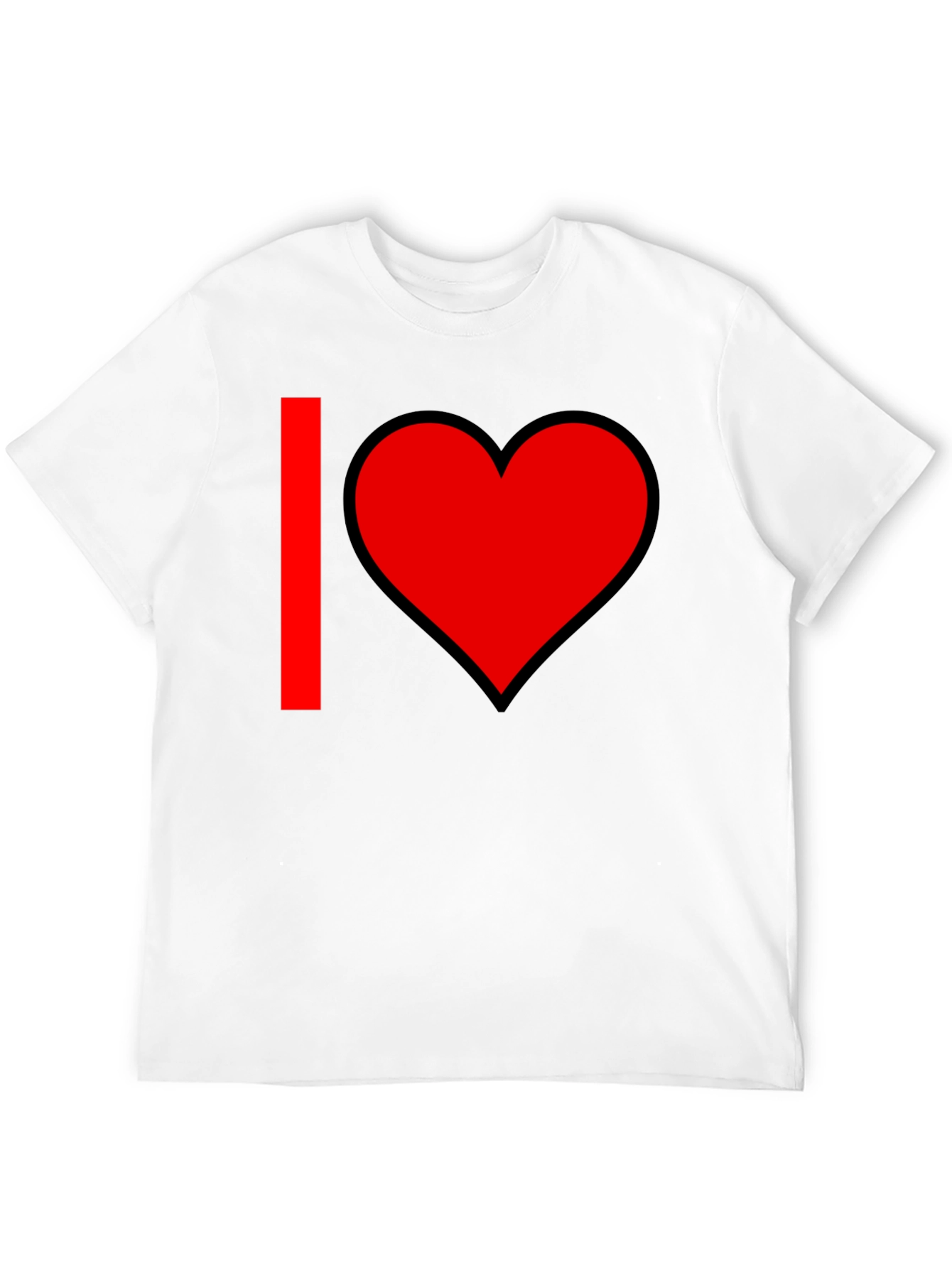 I Heart Graphic T-Shirt - Black Cotton Blend