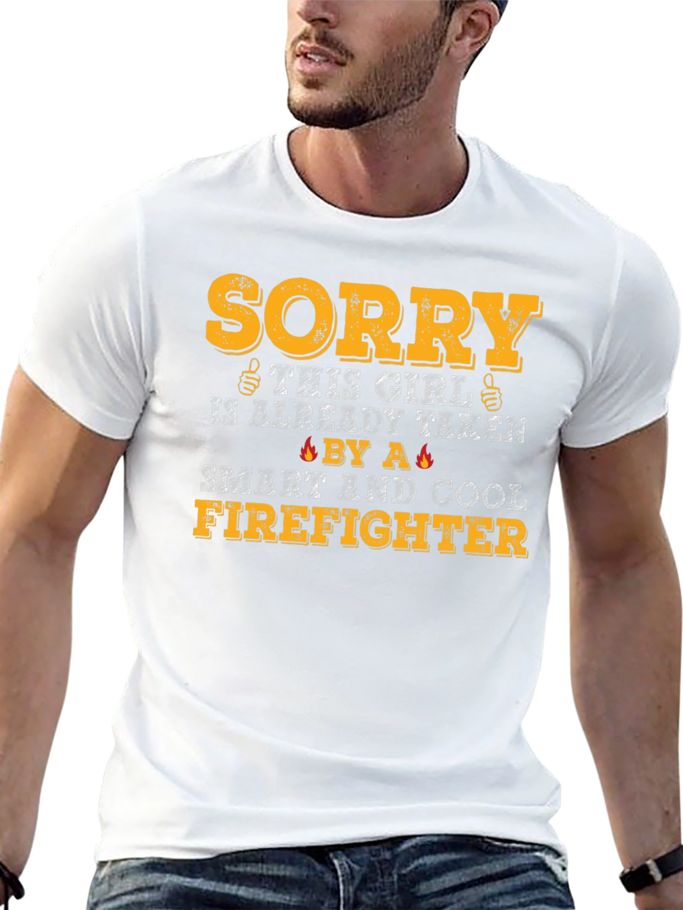 Sorry Girl Taken Firefighter T-Shirt
