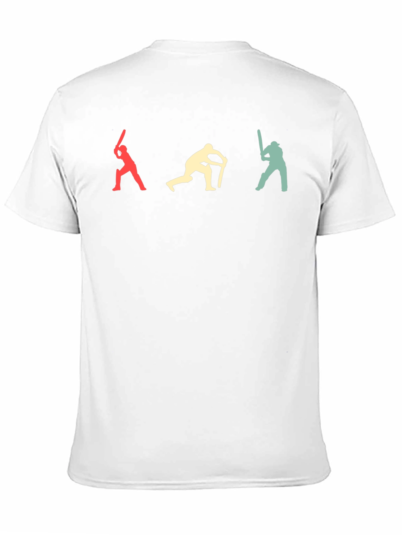 Retro Cricket Batsman Silhouette Graphic Tee