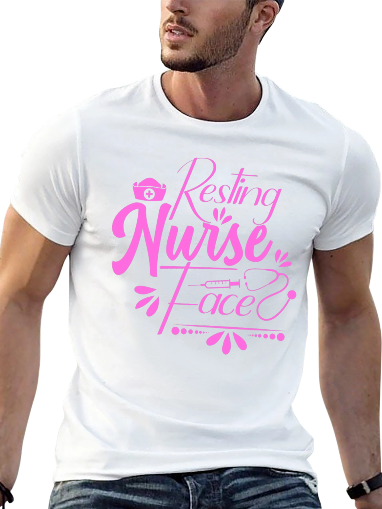 Resting Nurse Face T-Shirt - Novelty Graphic Tee