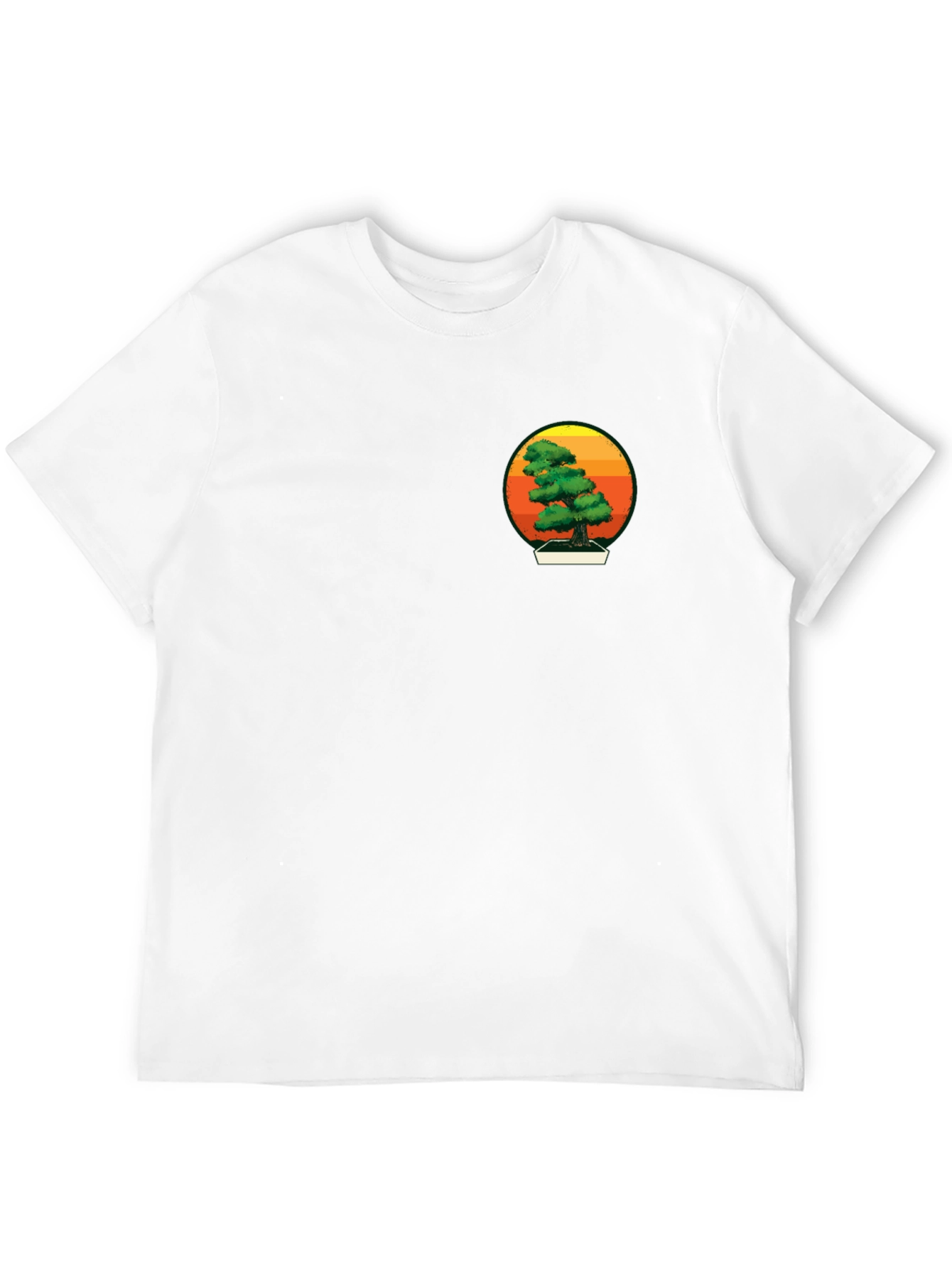 Bonsai Tree Graphic Tee - Black Cotton Shirt