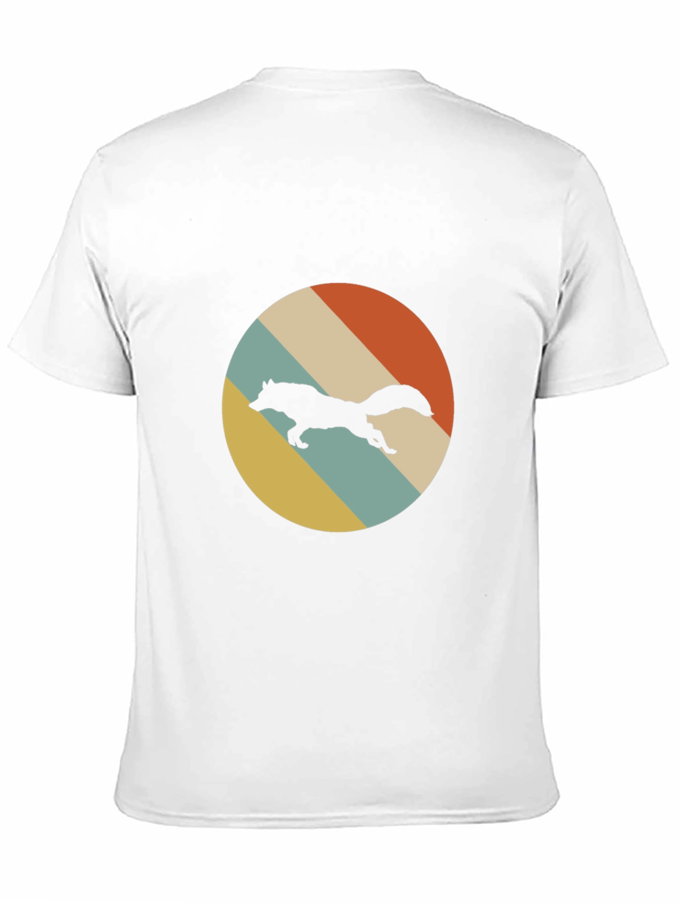 Retro Wolf Graphic Tee - Black Cotton Comfort