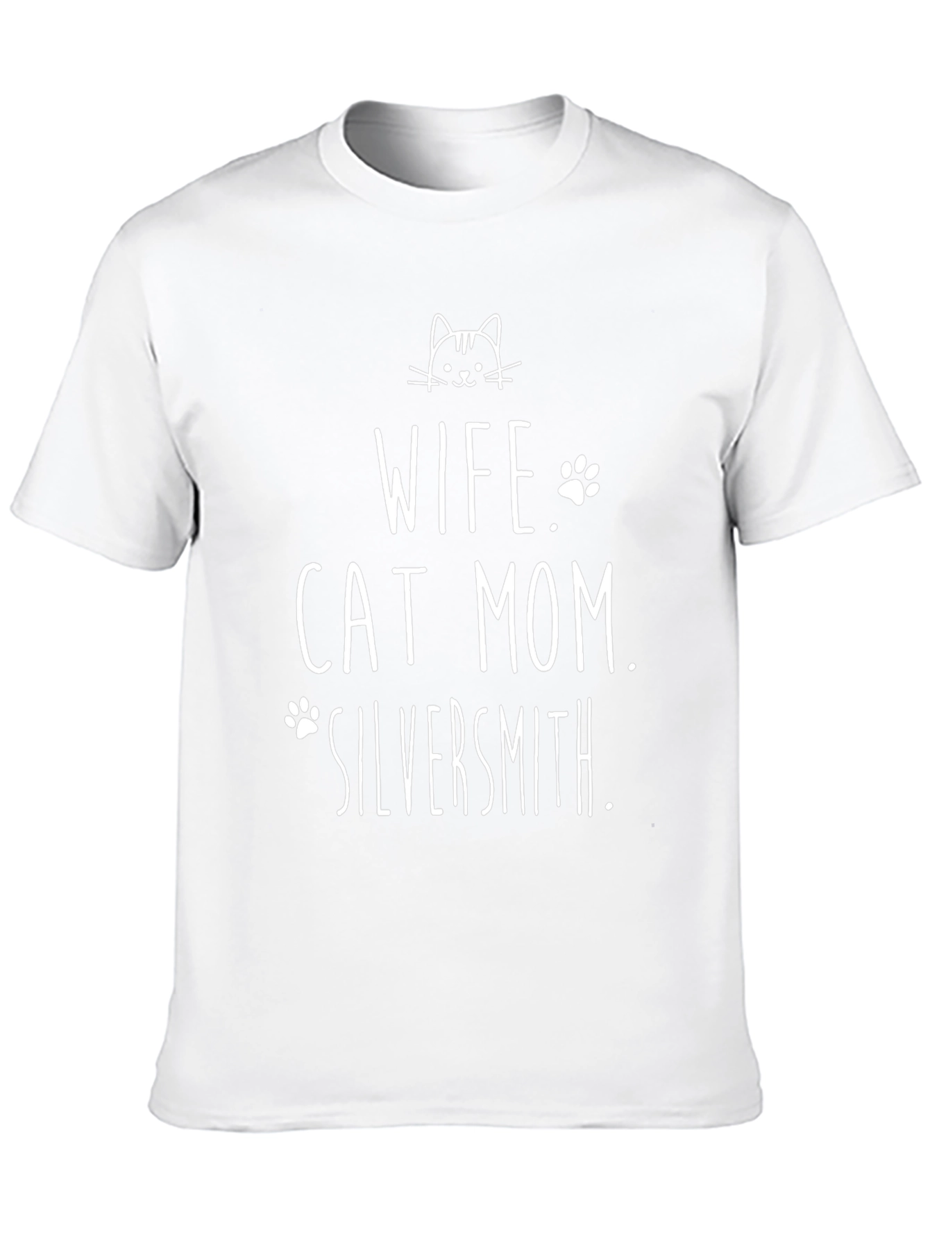Wife Cat Mom Silversmith Graphic T-Shirt