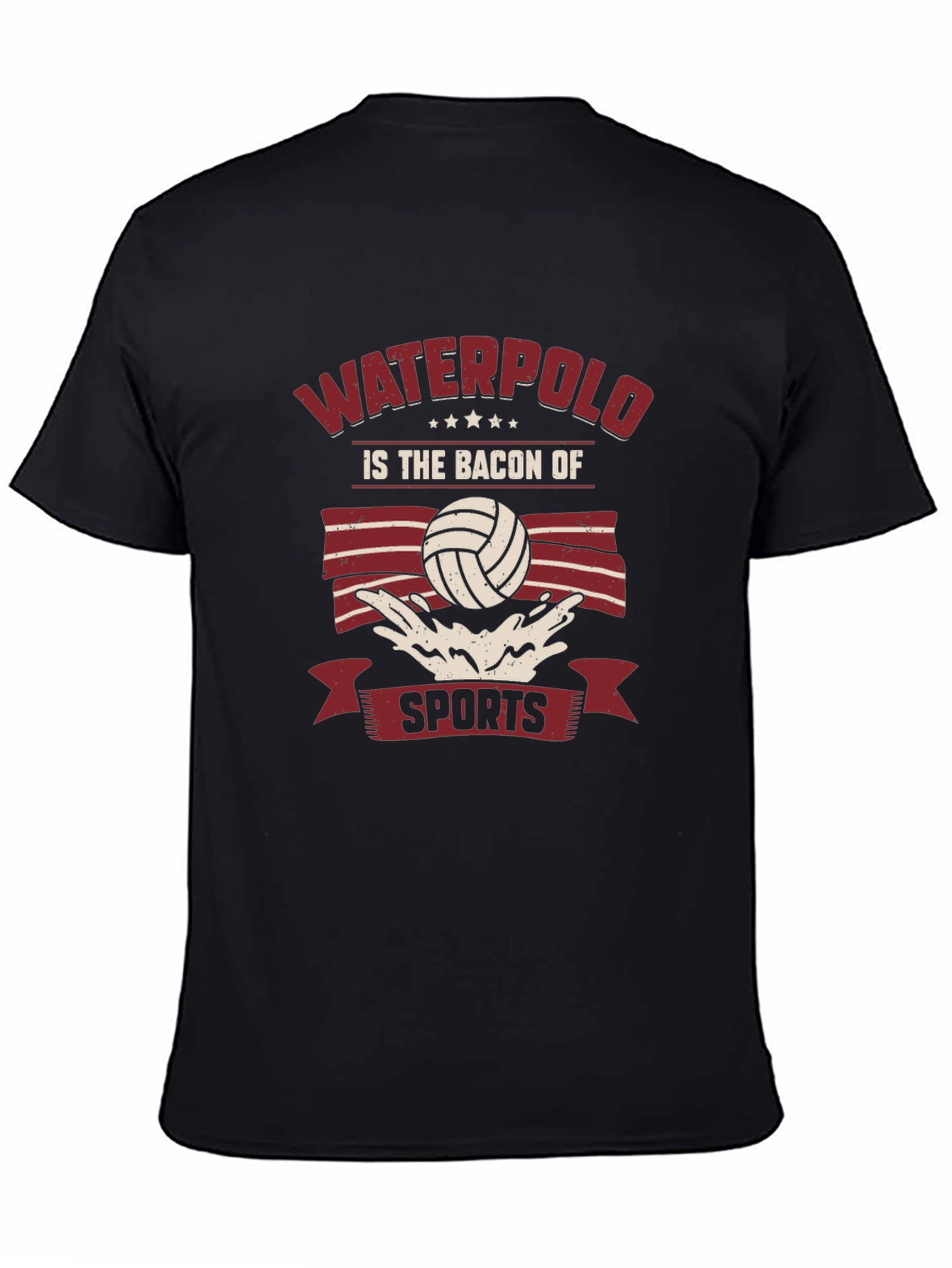 Waterpolo Is The Bacon Of Sports Black T-Shirt