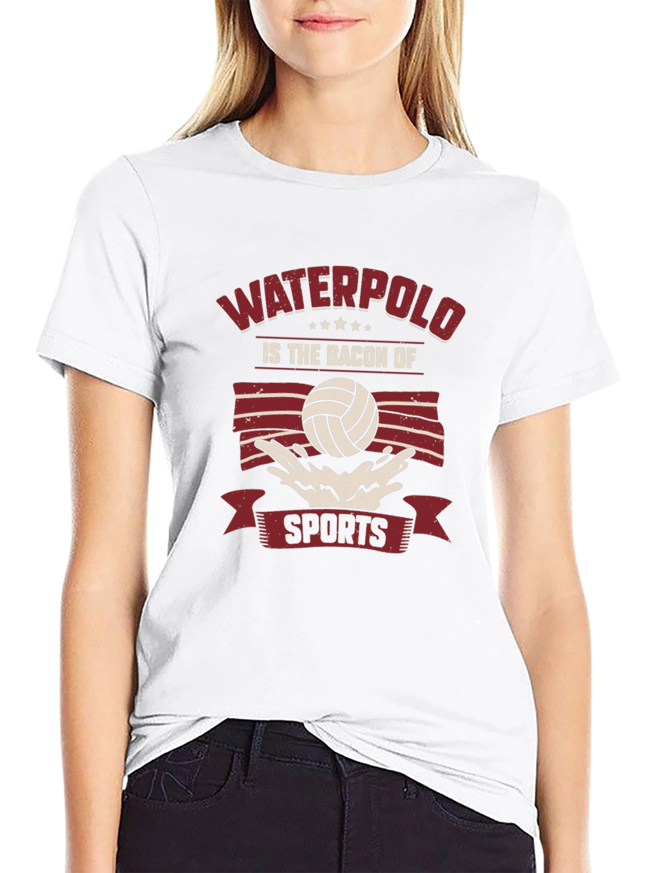 Waterpolo Is The Bacon Of Sports Black T-Shirt