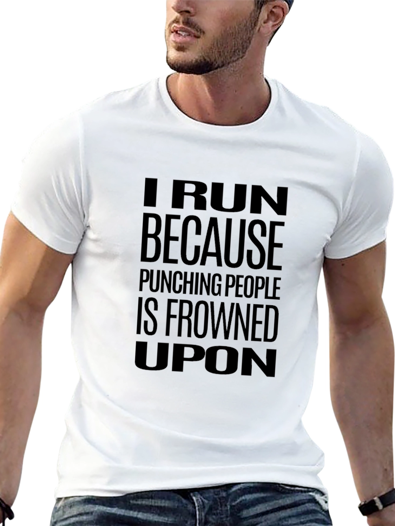 Funny Running T-Shirt - I Run Because Punching People