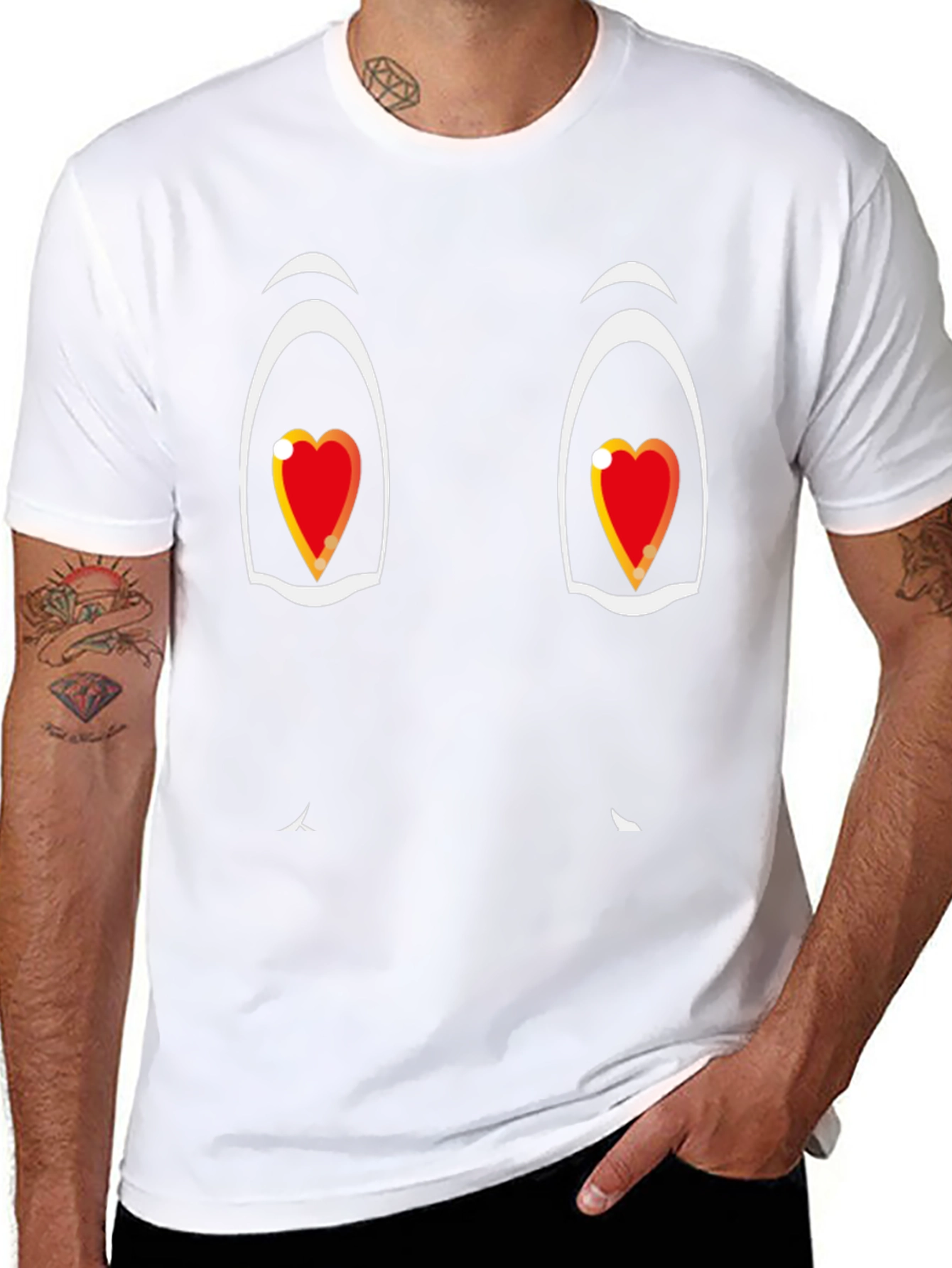 Heart Eyes Graphic Tee - Fun & Playful Design