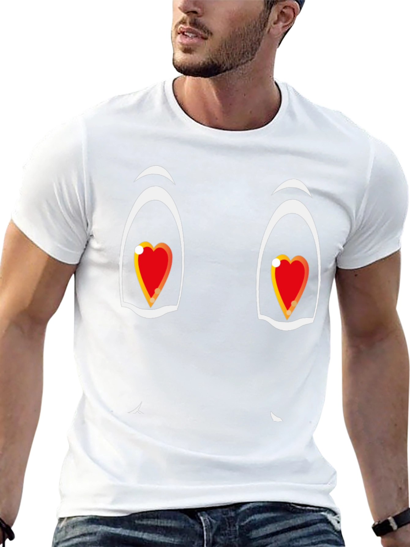 Heart Eyes Graphic Tee - Fun & Playful Design