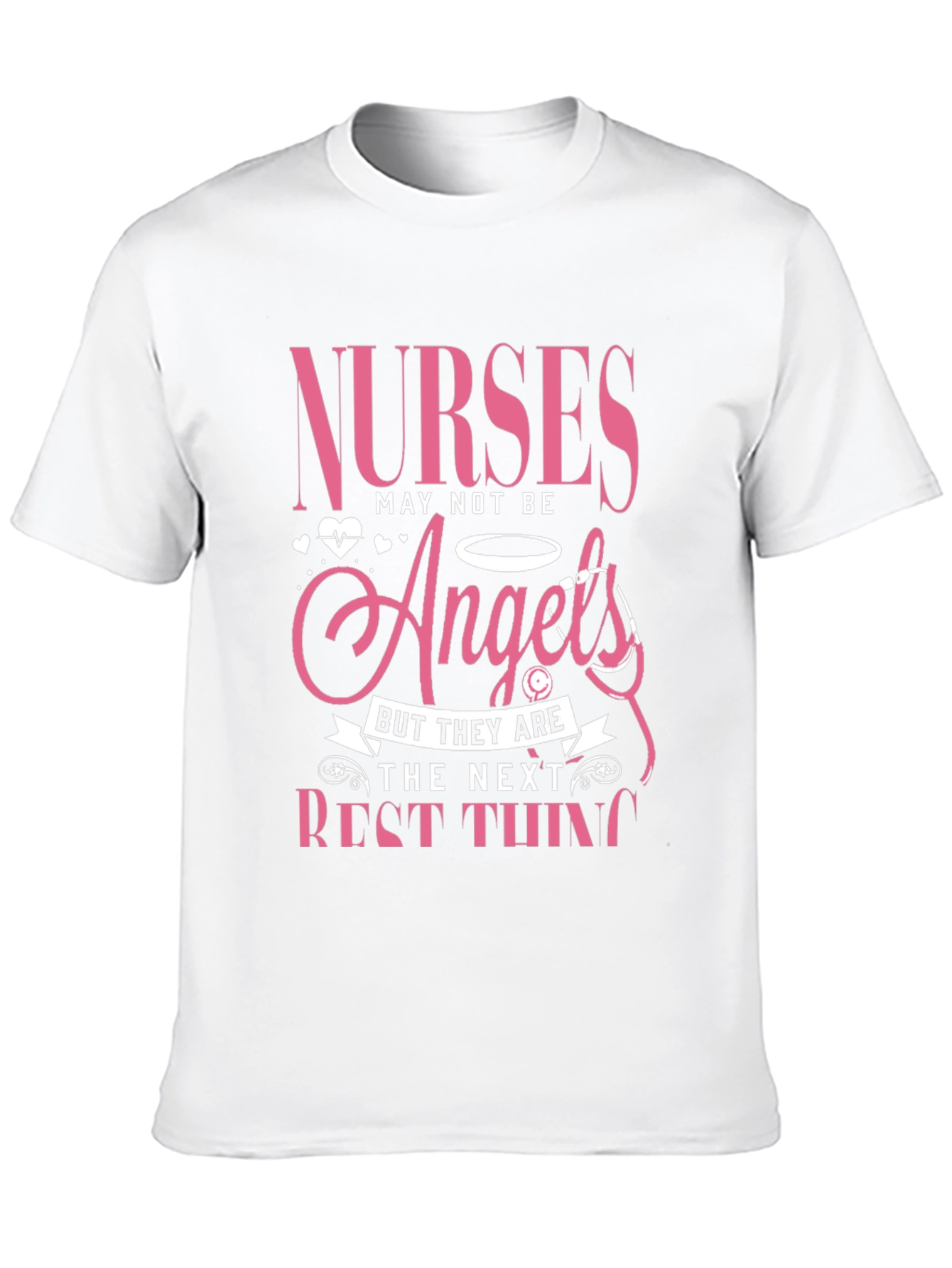 Nurses Angels Pink Graphic T-Shirt