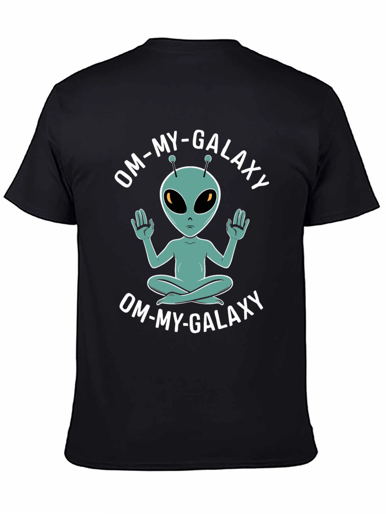 Om-My-Galaxy Alien T-Shirt - Meditating Extra-Terrestrial Tee