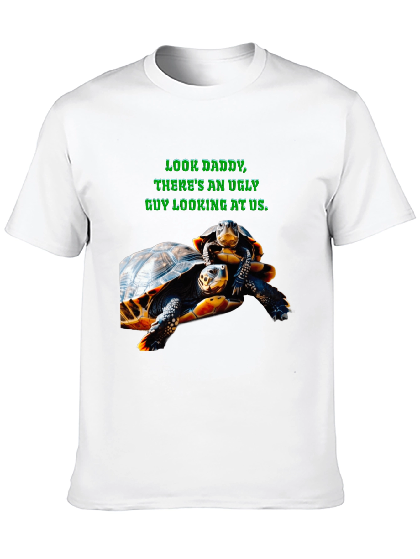 Ugly Guy Turtle Graphic Tee - Black