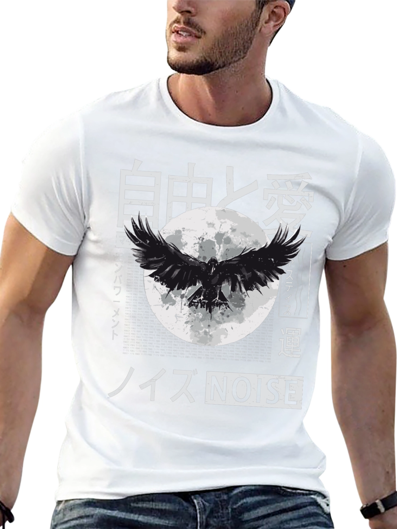 Raven Moon T-Shirt - Japanese Inspired Graphic Tee