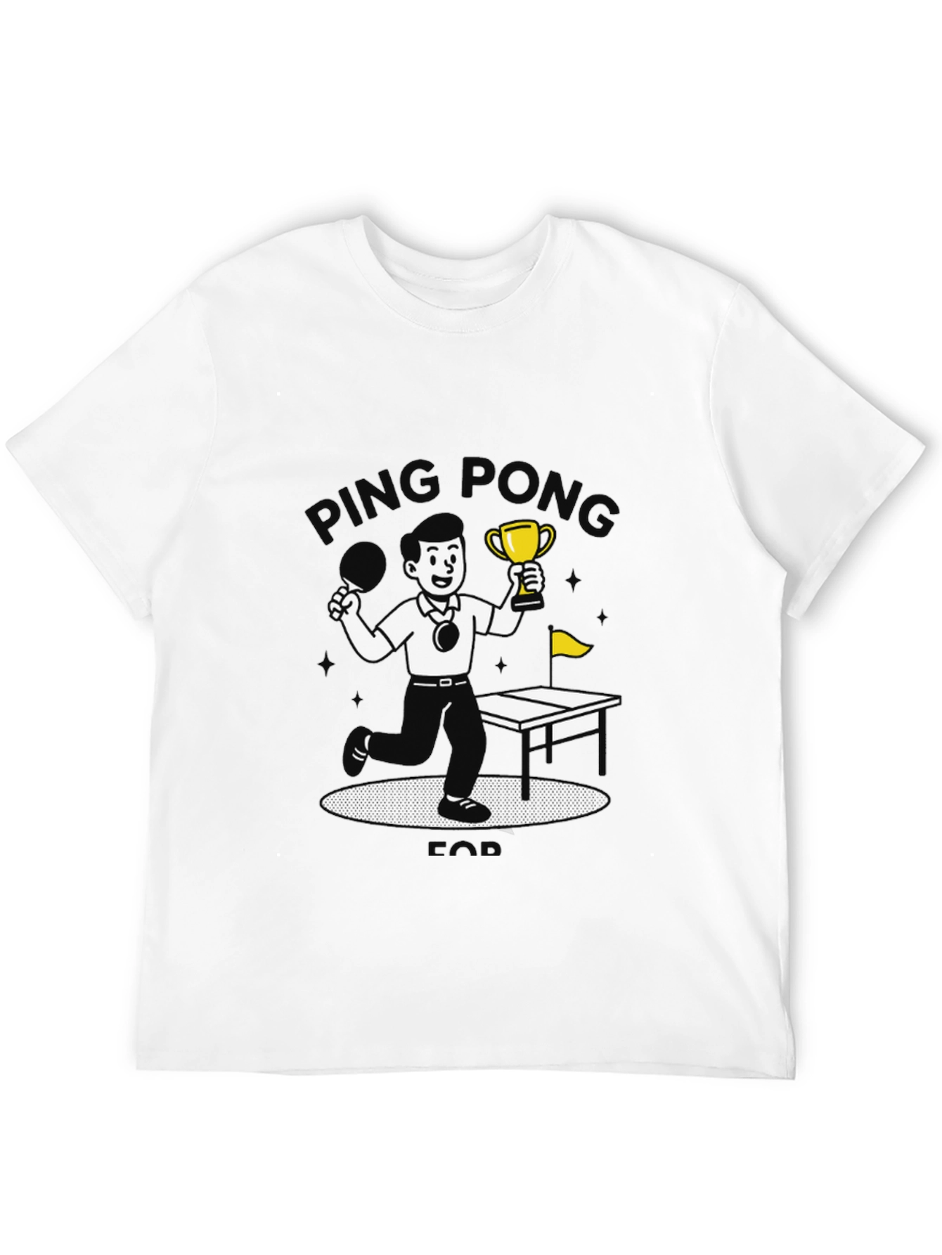 Ping Pong Champ Black Graphic T-Shirt