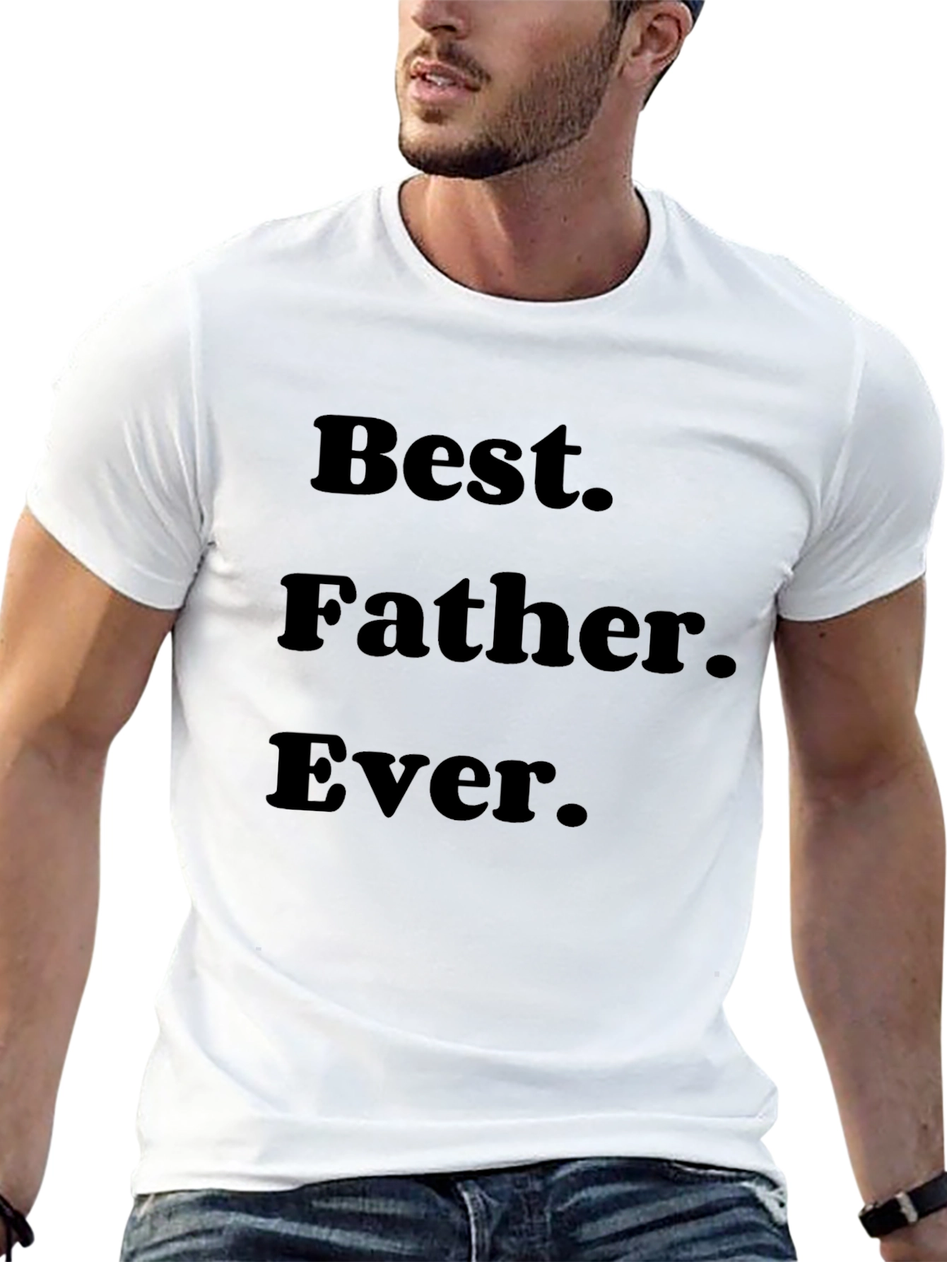 Best Father Ever T-Shirt - Black Cotton Tee