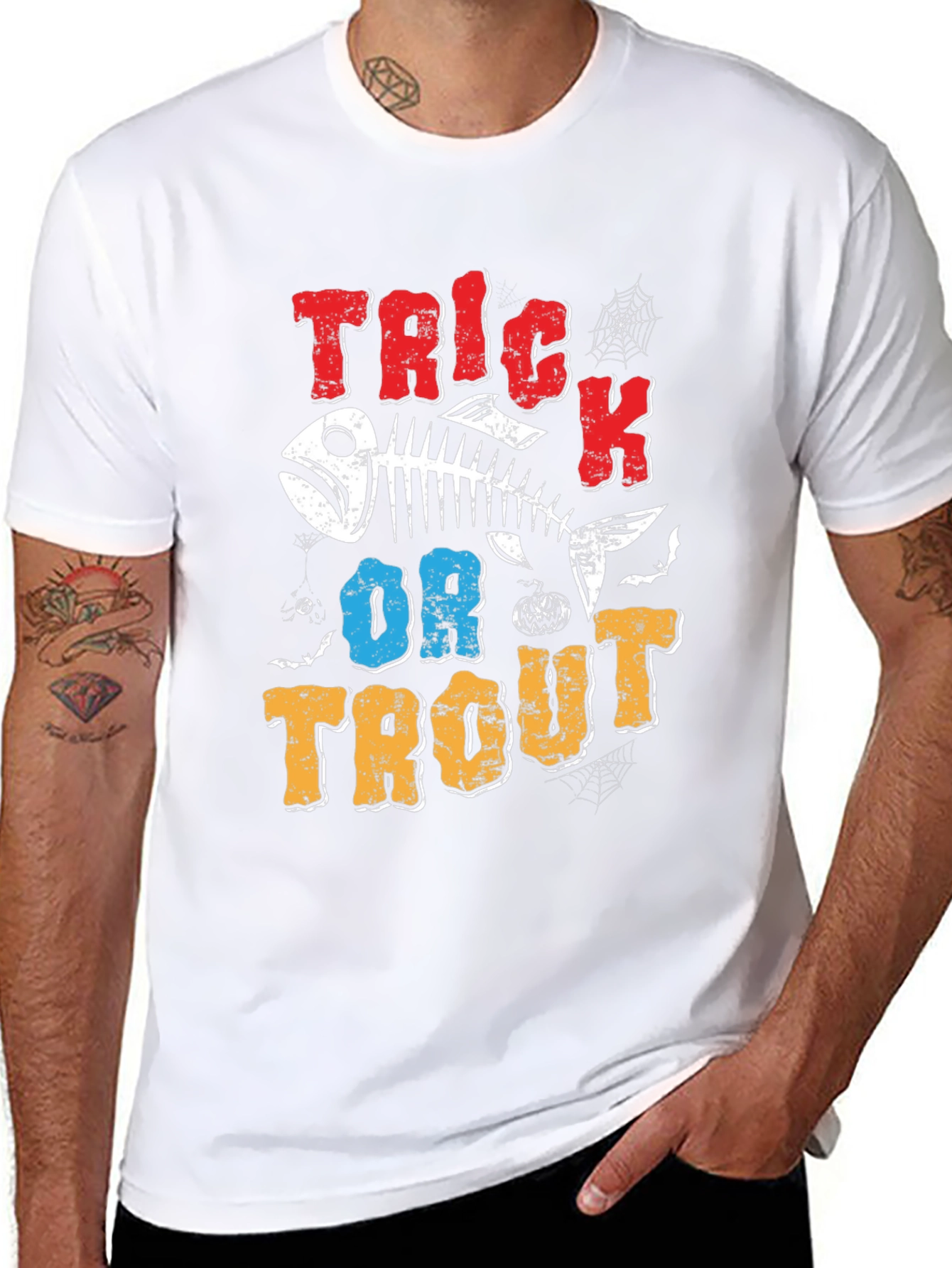 Trick or Trout Halloween Fishing T-Shirt