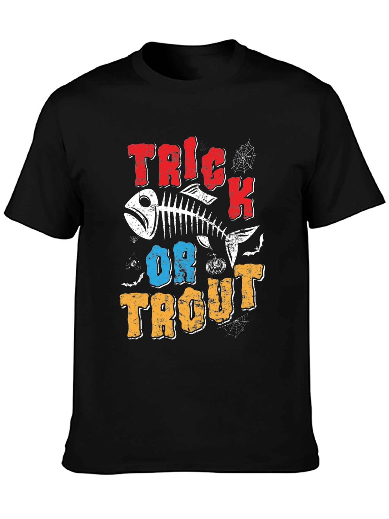 Trick or Trout Halloween Fishing T-Shirt