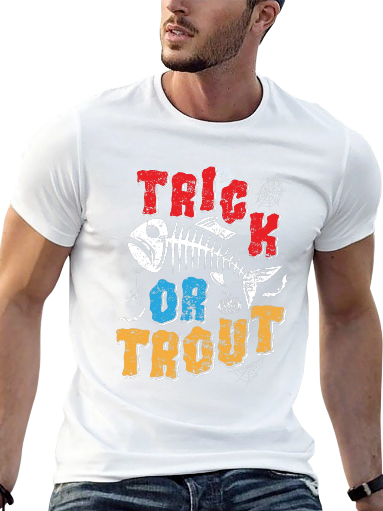 Trick or Trout Halloween Fishing T-Shirt