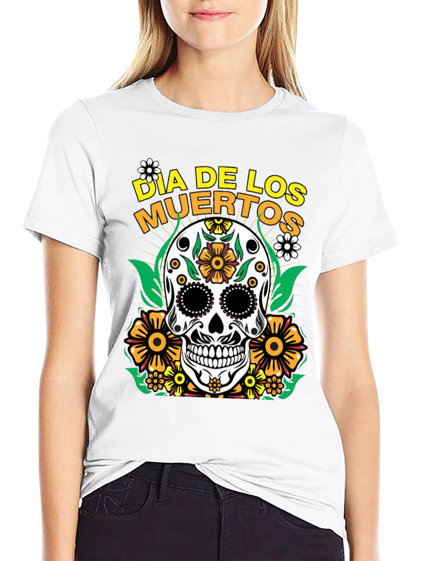 Dia de los Muertos Sugar Skull Graphic Tee