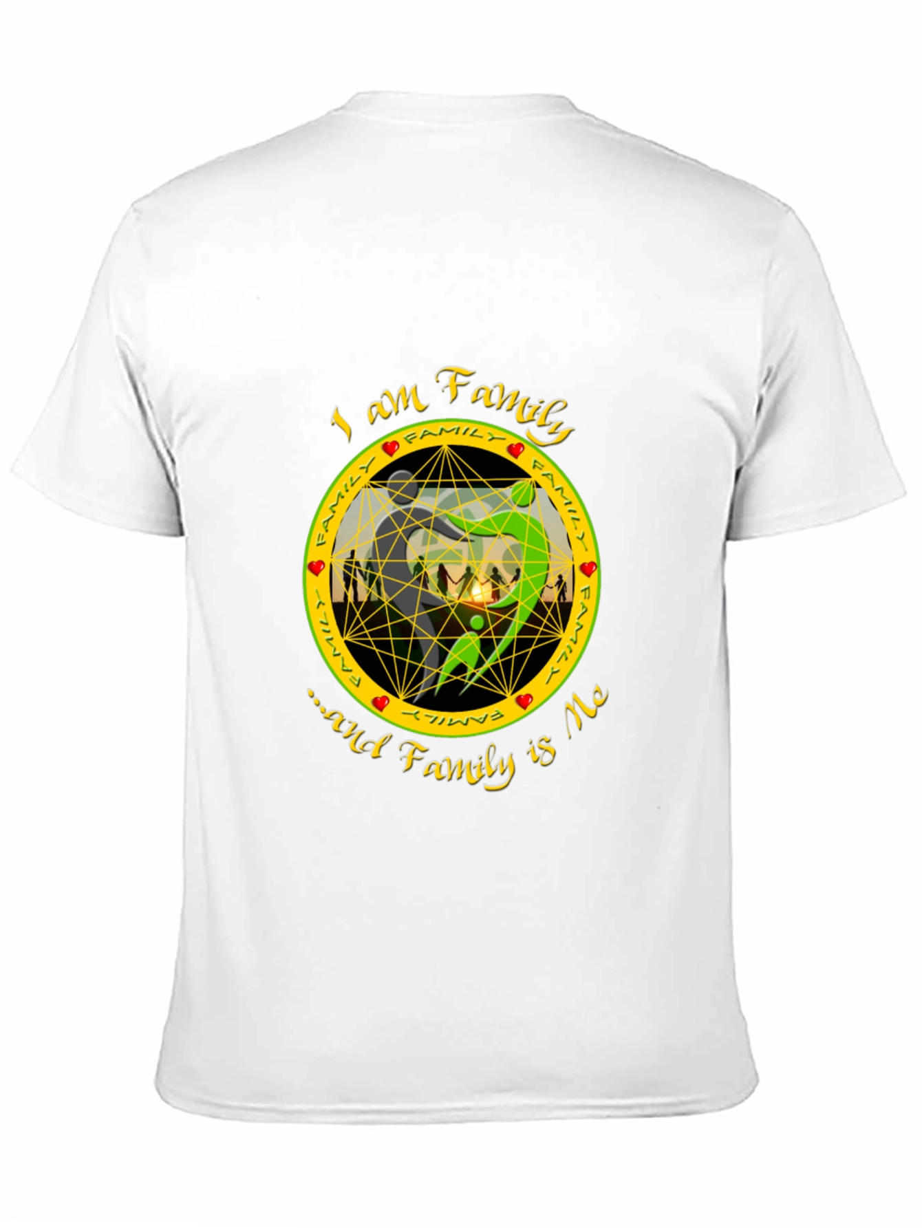 Family Is Me Graphic Print Black T-Shirt