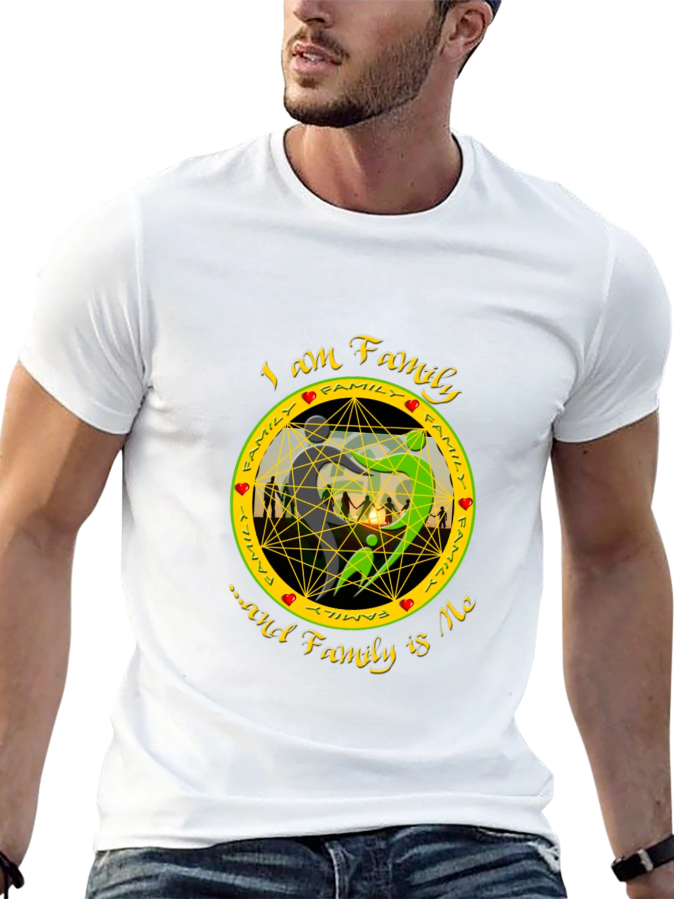 Family Is Me Graphic Print Black T-Shirt